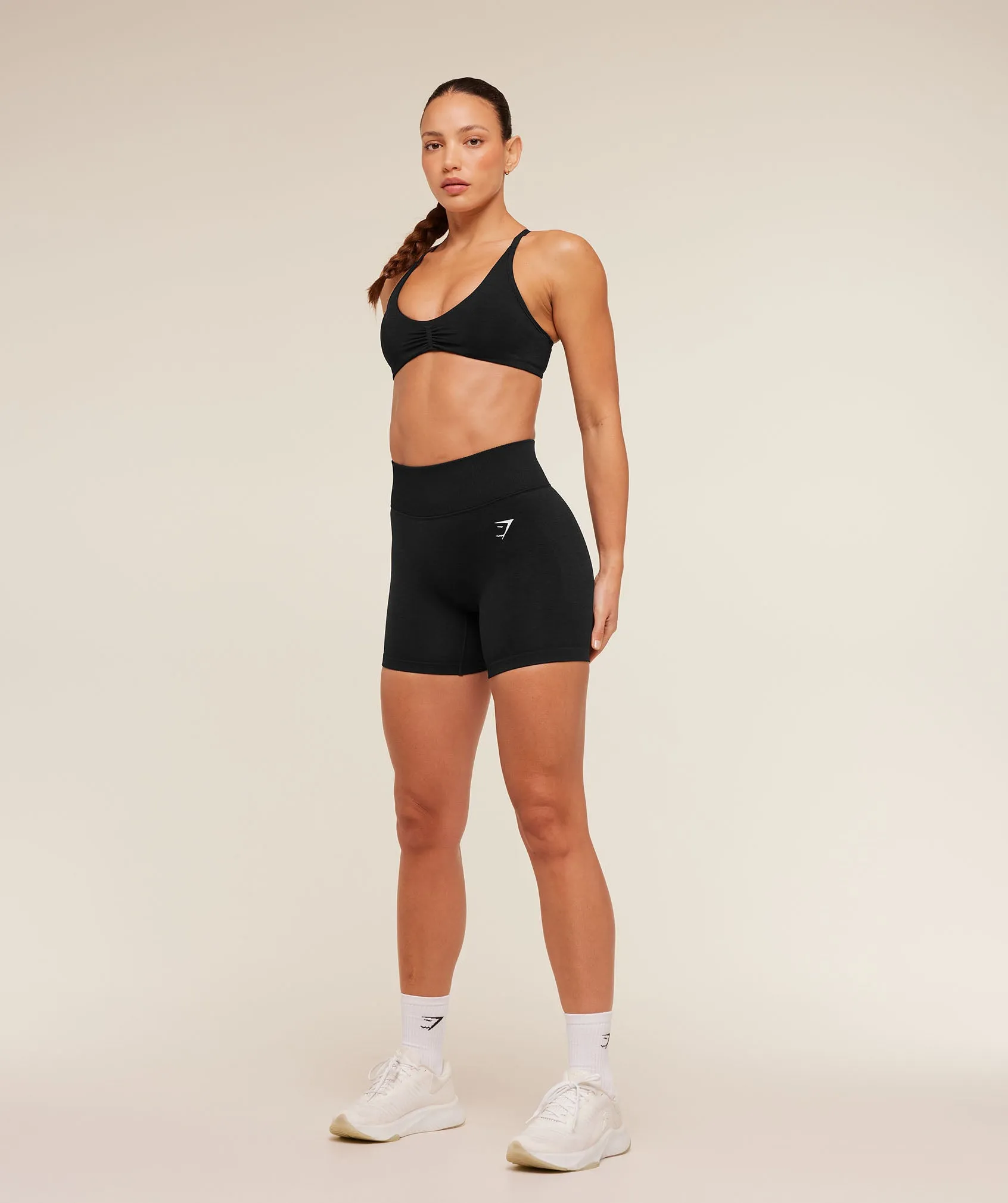 Gymshark Interval Seamless Light Support Sports Bra - Black sold by Gymshark product image thumbnail 5