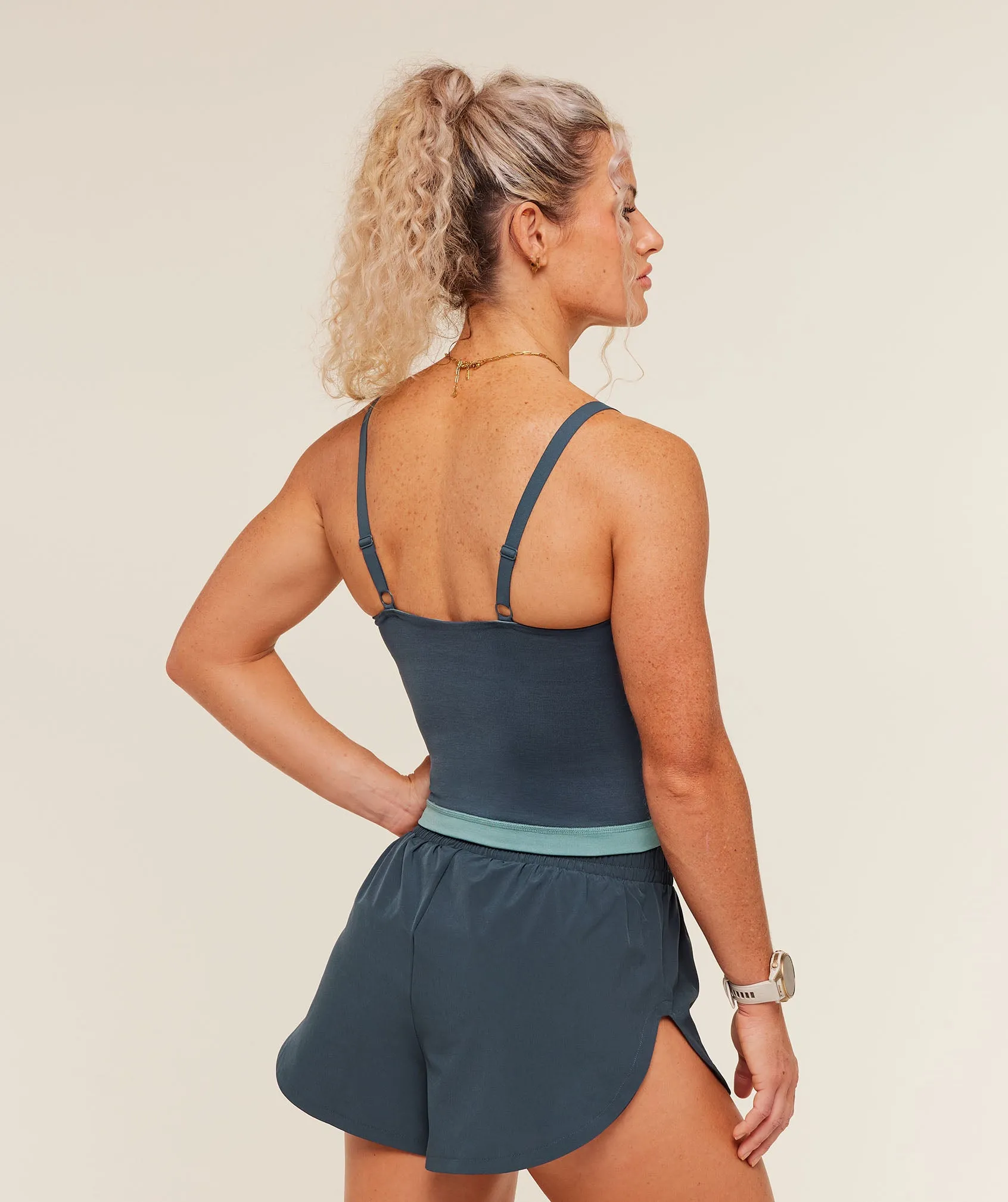 Gymshark Interval Seamless Midi Tank - Stealth Blue/Storm Blue sold by Gymshark product image thumbnail 3