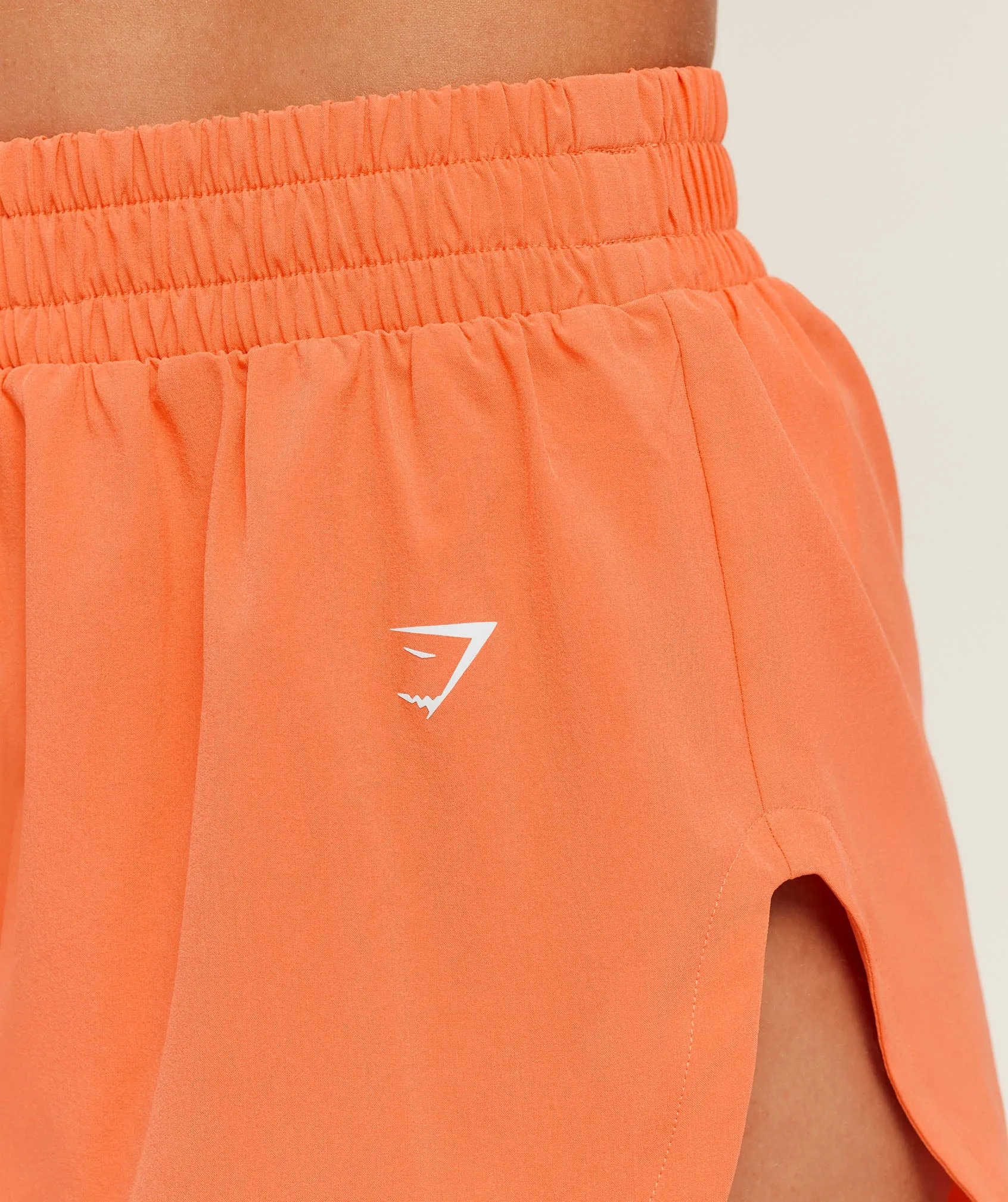 Gymshark Interval High Leg Shorts - Dayglow Peach sold by Gymshark product image thumbnail 4