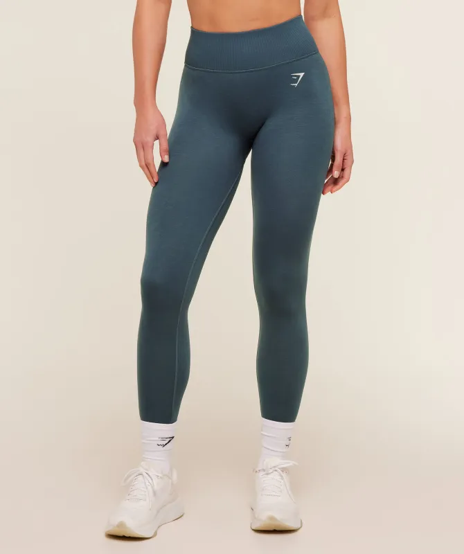 Gymshark Interval Seamless Leggings - Stealth Blue made by Gymshark