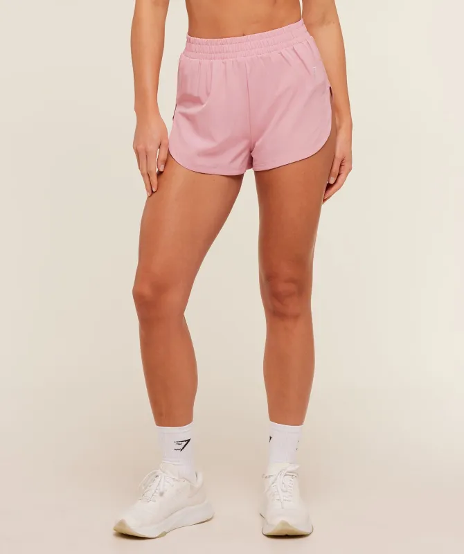 Gymshark Interval High Leg Shorts - Light Pink made by Gymshark