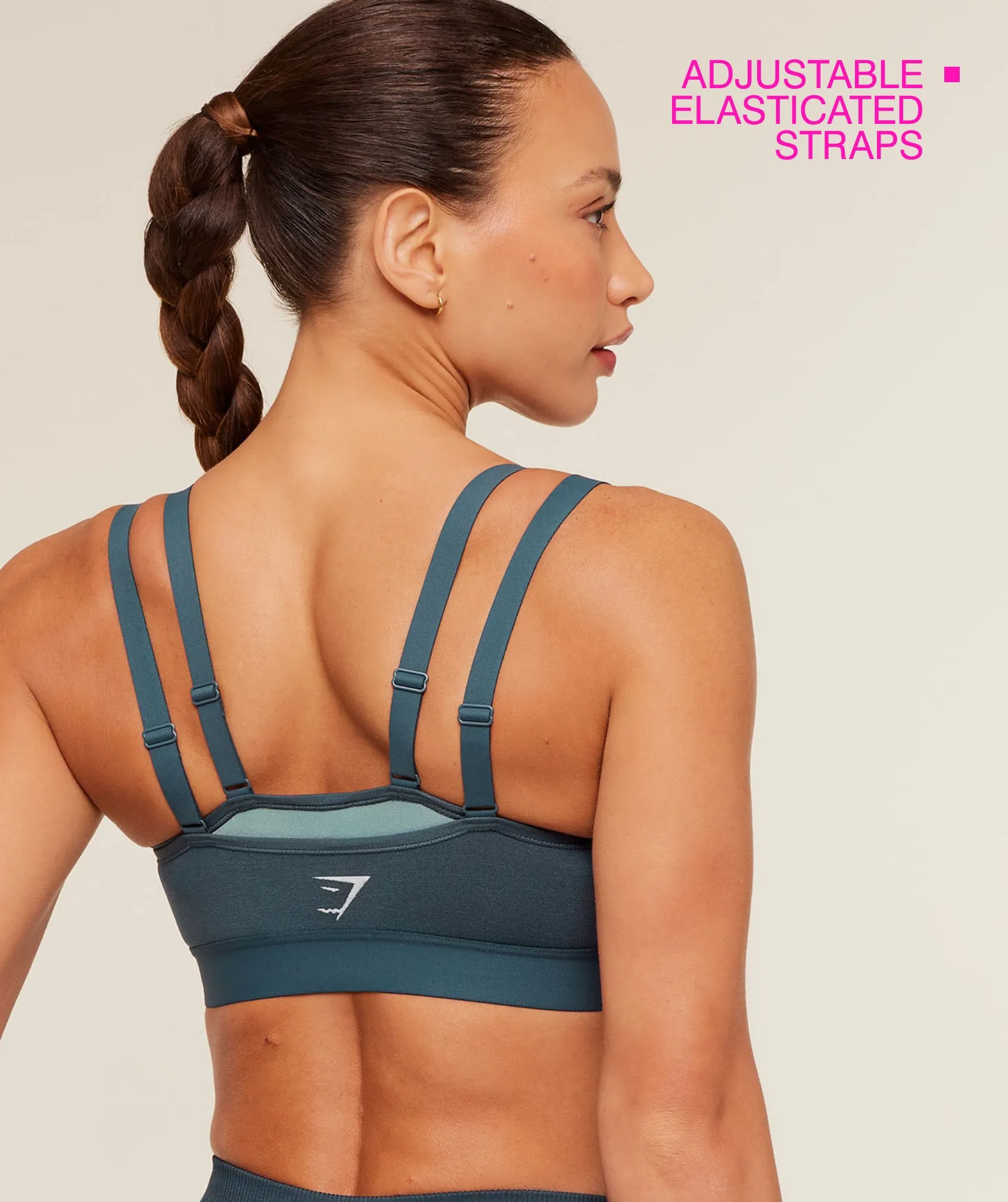 Gymshark Interval Seamless Medium Support Sports Bra - Stealth Blue/Storm Blue sold by Gymshark product image thumbnail 2