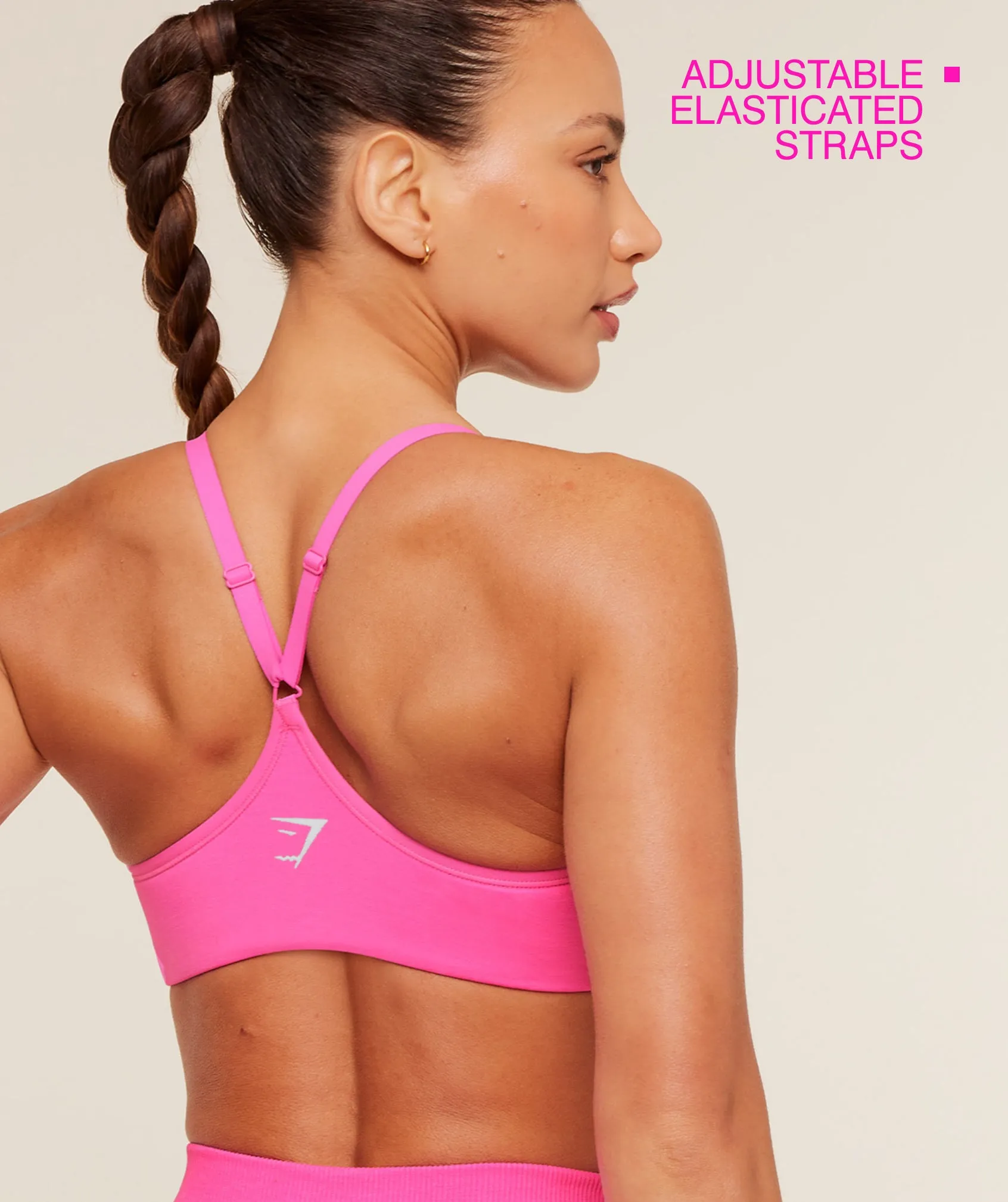 Gymshark Interval Seamless Light Support Sports Bra - Electric Pink sold by Gymshark product image thumbnail 2