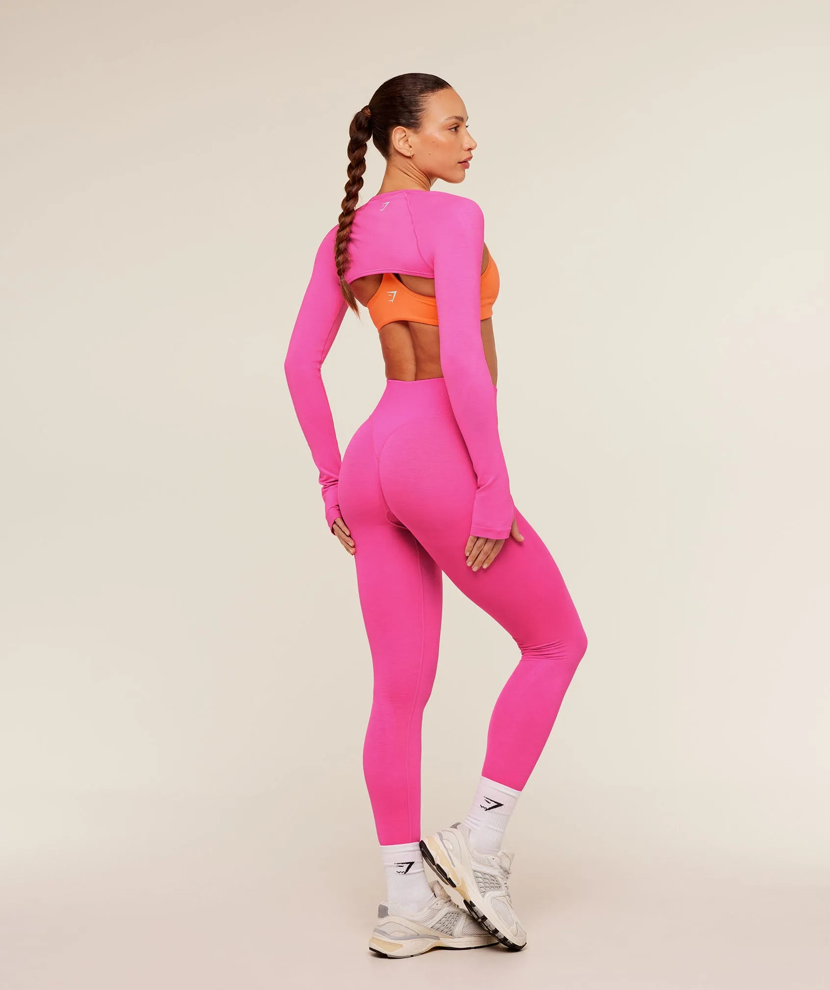Gymshark Interval Seamless Shrug - Electric Pink sold by Gymshark product image thumbnail 5