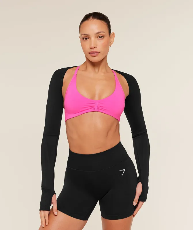 Gymshark Interval Seamless Shrug - Black made by Gymshark