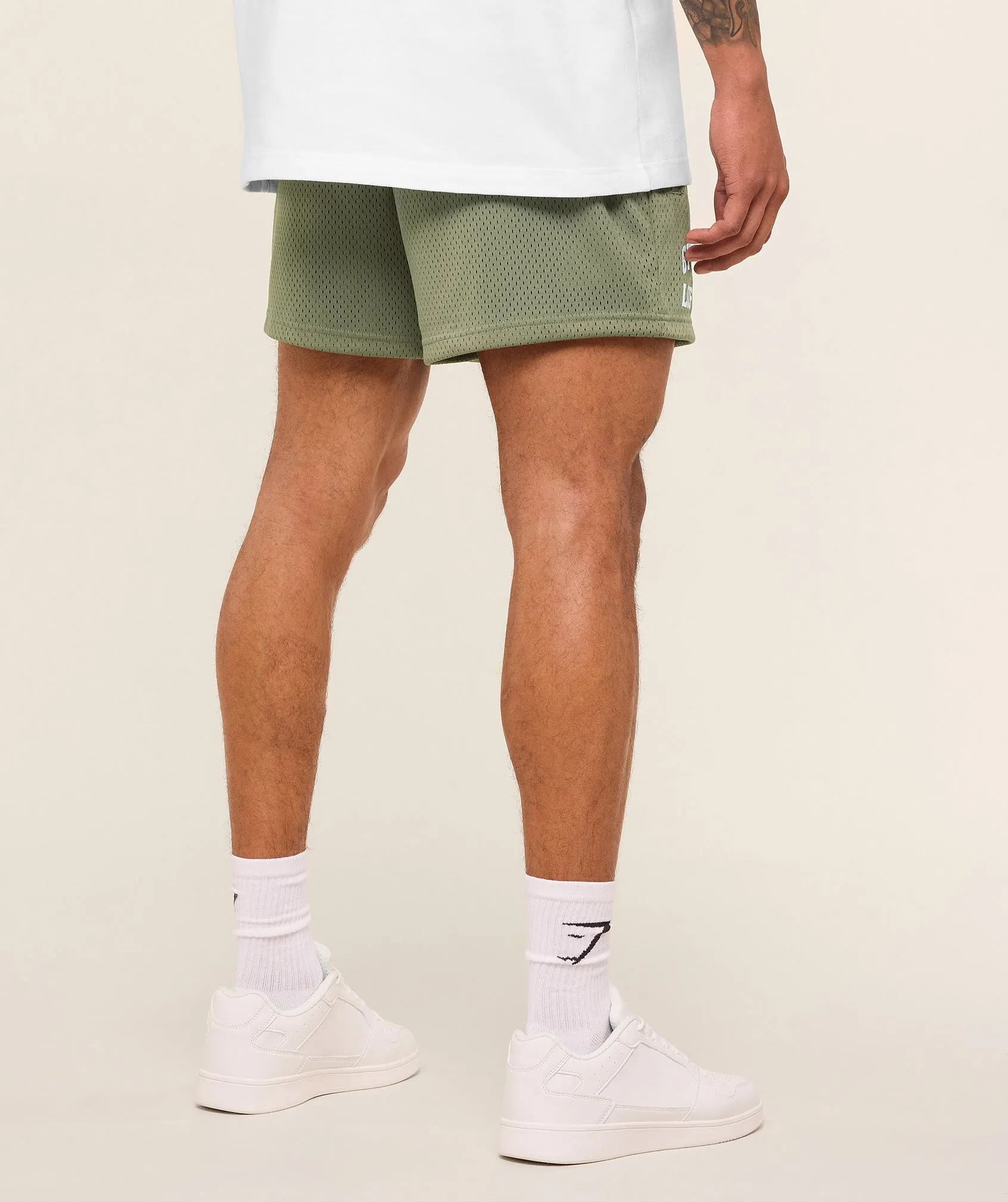 Gymshark Lifting Mesh 5" Shorts - Base Green sold by Gymshark product image thumbnail 2