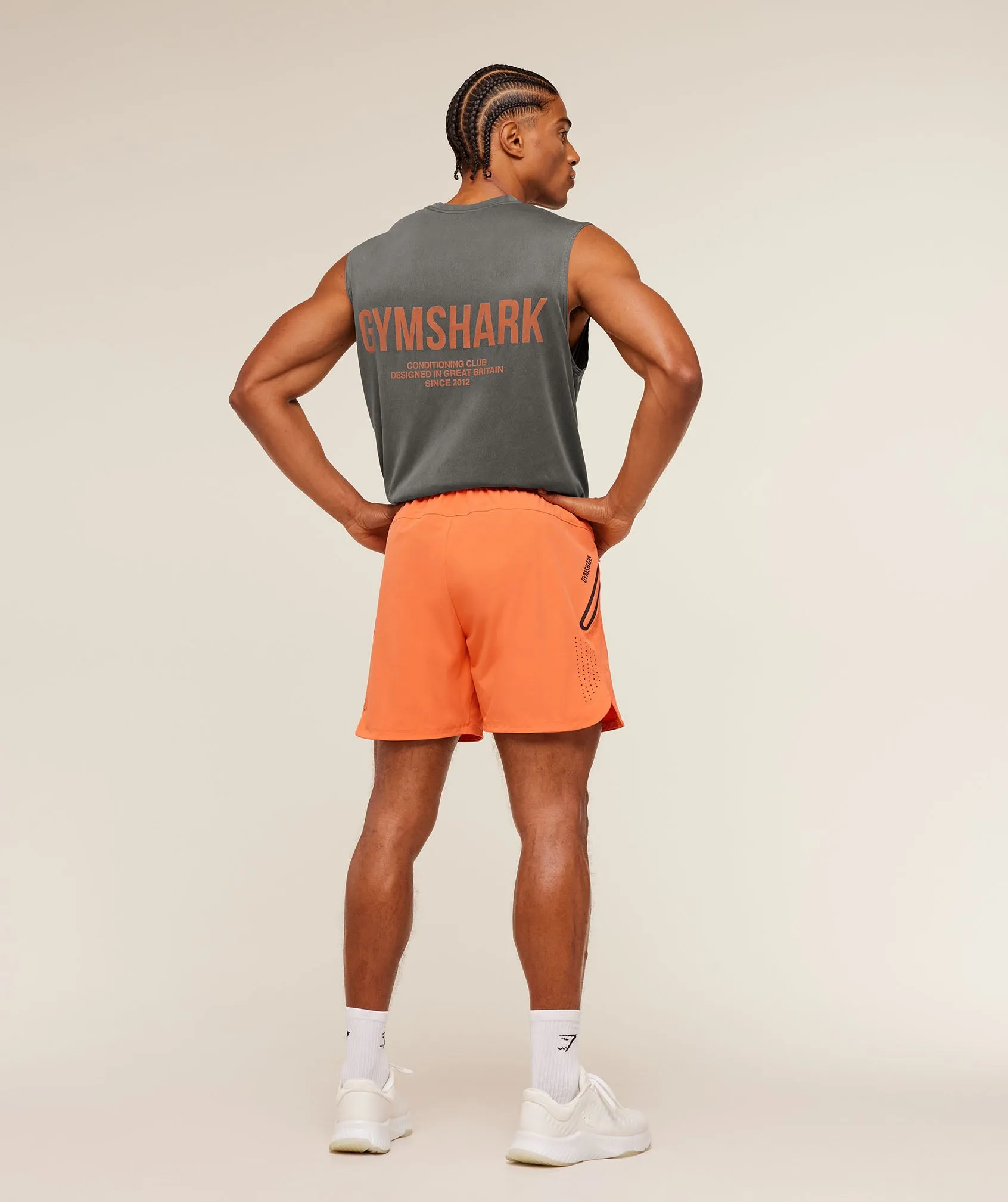Gymshark Sport Hybrid Short - Dayglow Peach sold by Gymshark product image thumbnail 4
