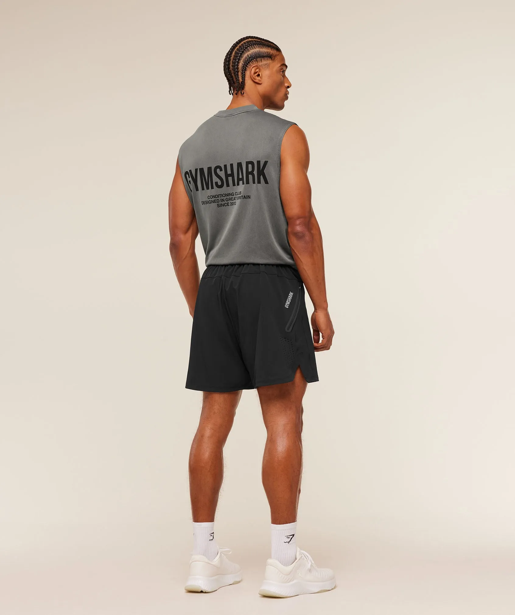 Gymshark Sport Hybrid 6" Shorts - Black sold by Gymshark product image thumbnail 4