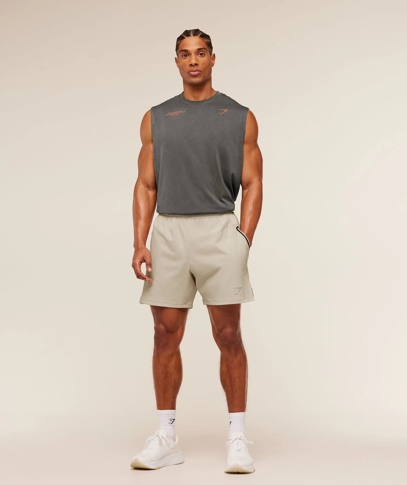 Gymshark Sport Hybrid Short - Pebble Grey sold by Gymshark product image thumbnail 4