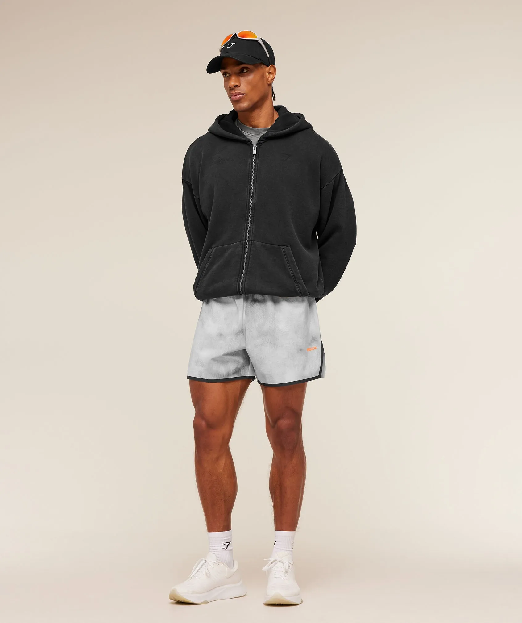 Gymshark Conditioning Club Washed Zip Through Hoodie - Black/Wash sold by Gymshark product image thumbnail 4