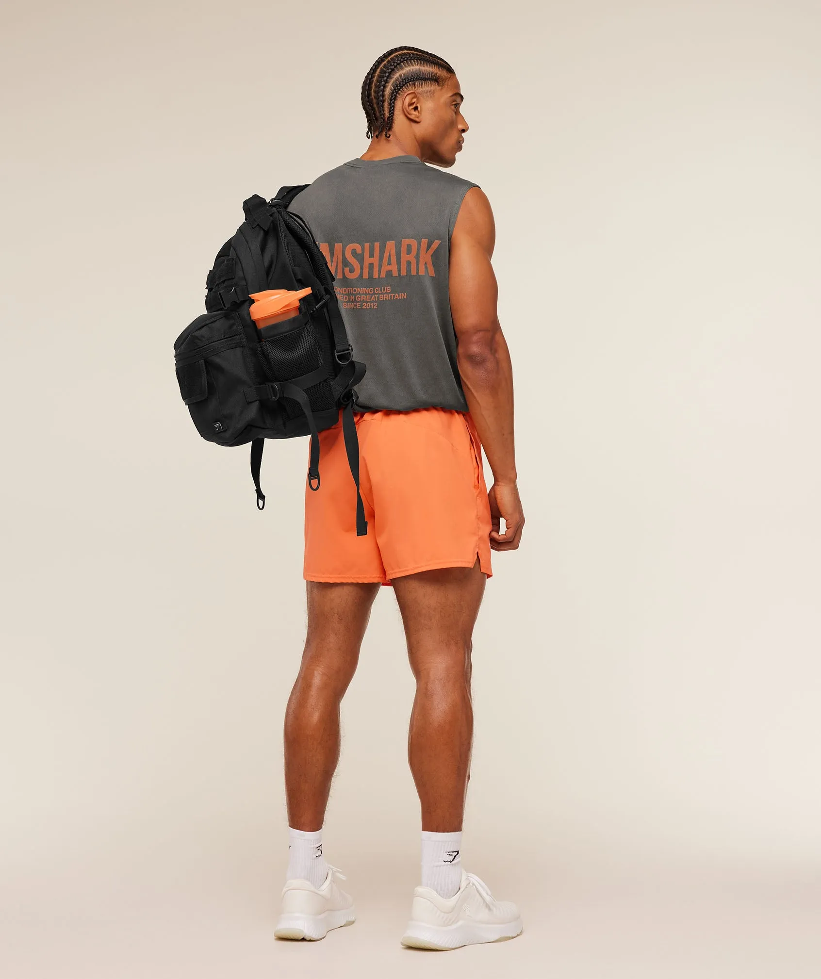 Gymshark Conditioning Club Washed Tank - Black/Dayglow Peach/Wash sold by Gymshark product image thumbnail 5