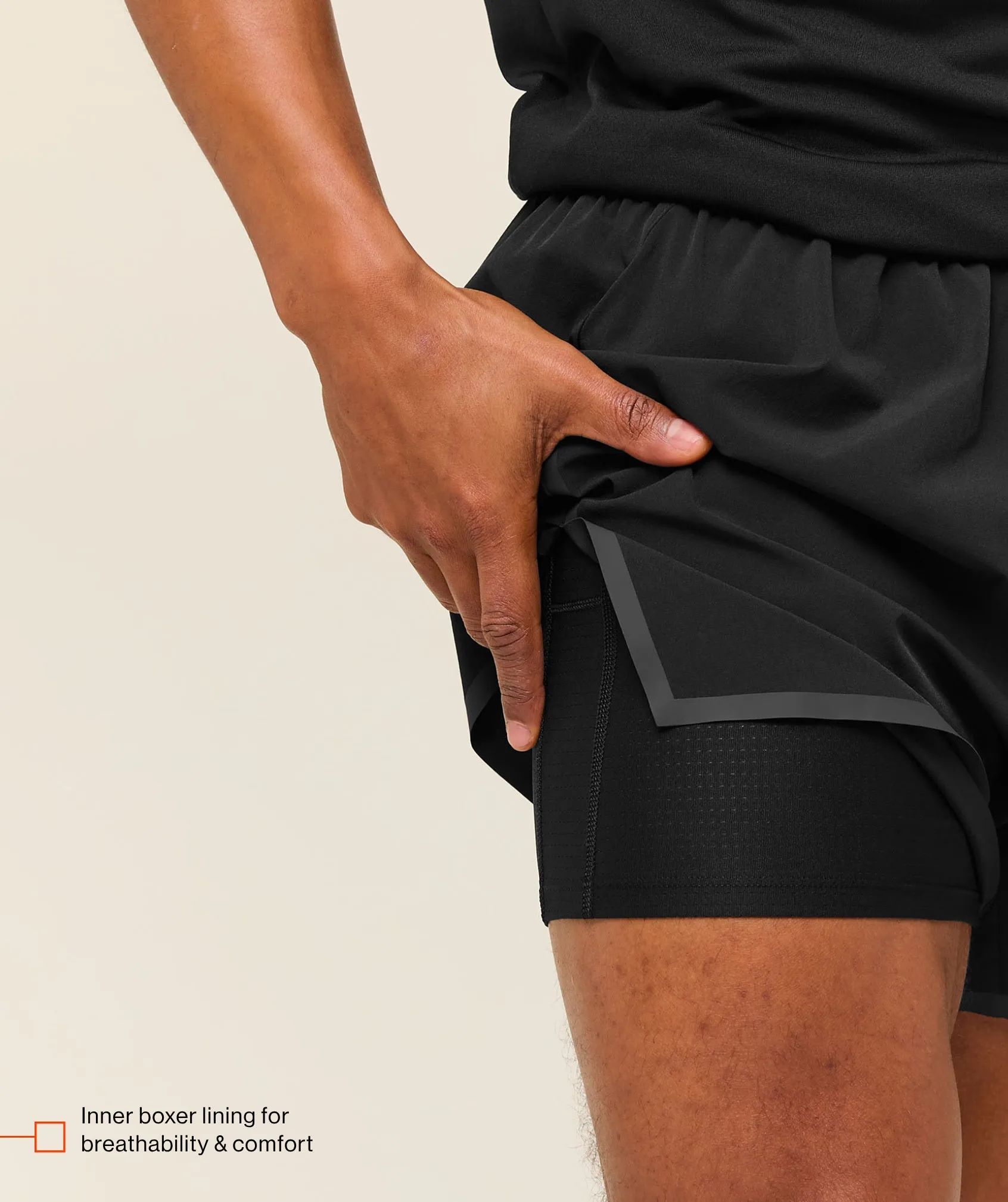 Gymshark Hybrid 5" Performance Short - Black sold by Gymshark product image thumbnail 2