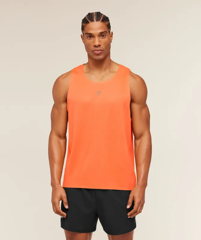 Gymshark Hybrid Engineered Jacquard Tank - Dayglow Peach made by Gymshark