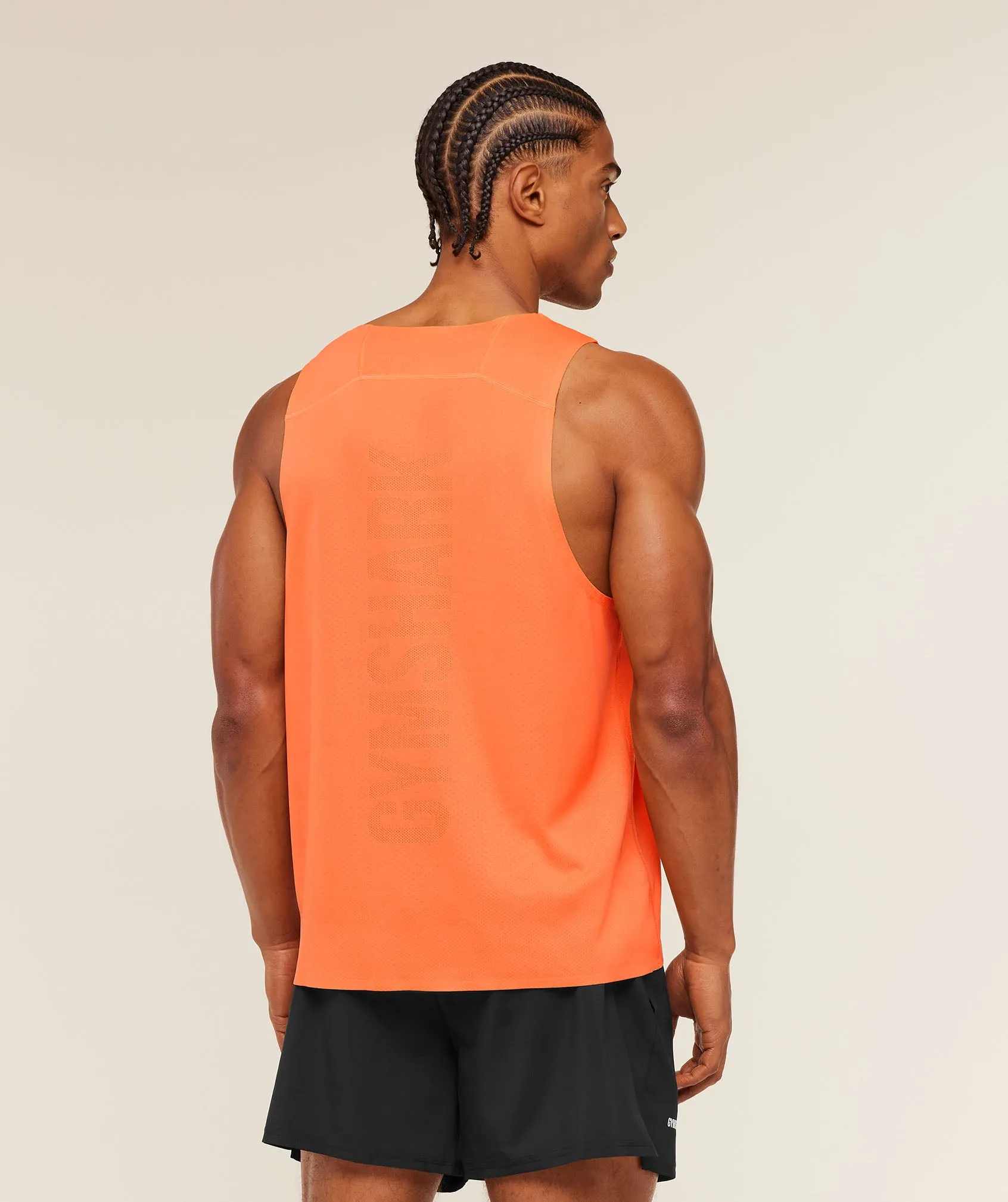 Gymshark Hybrid Engineered Jacquard Tank - Dayglow Peach sold by Gymshark product image thumbnail 2