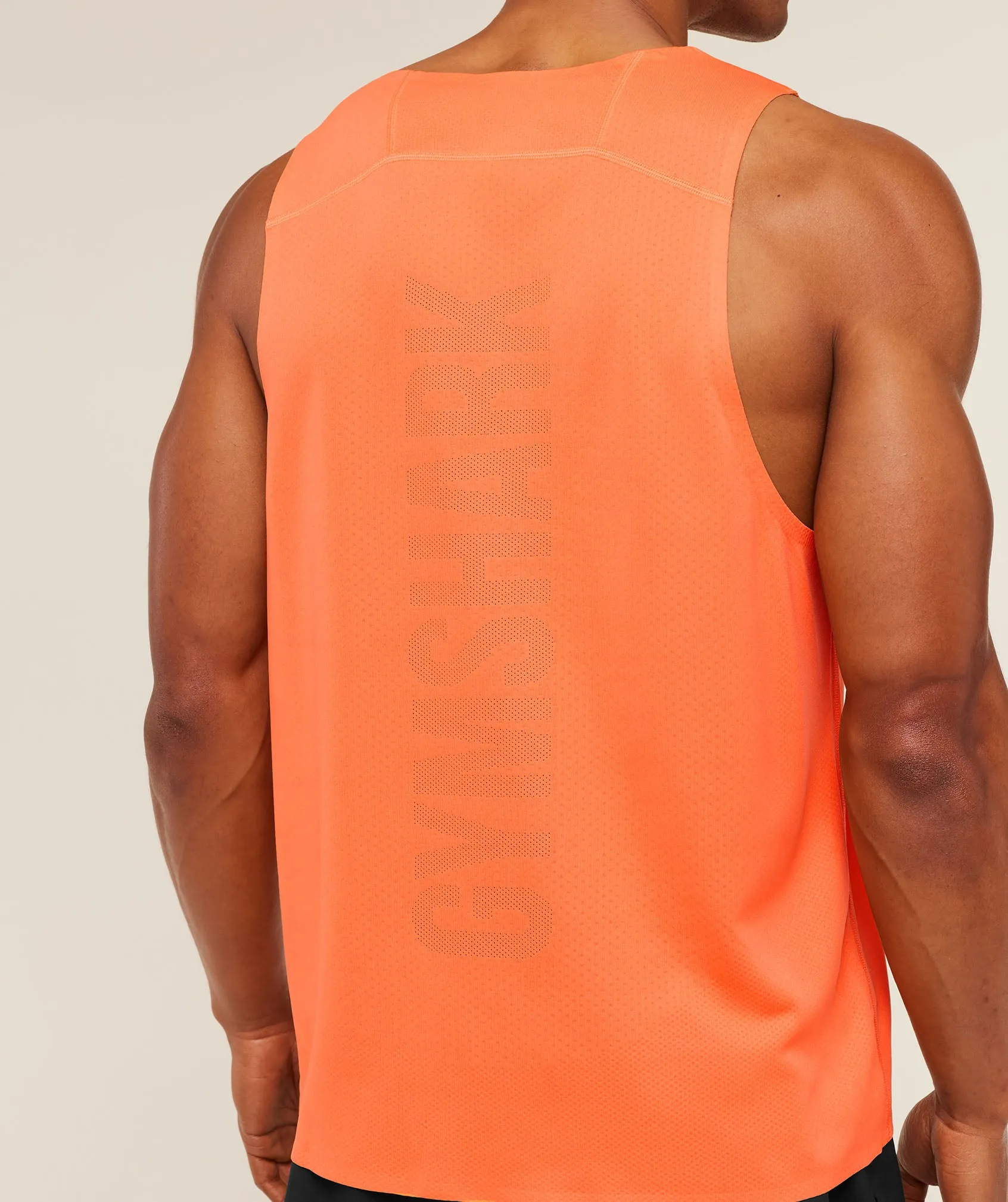 Gymshark Hybrid Engineered Jacquard Tank - Dayglow Peach sold by Gymshark product image thumbnail 5