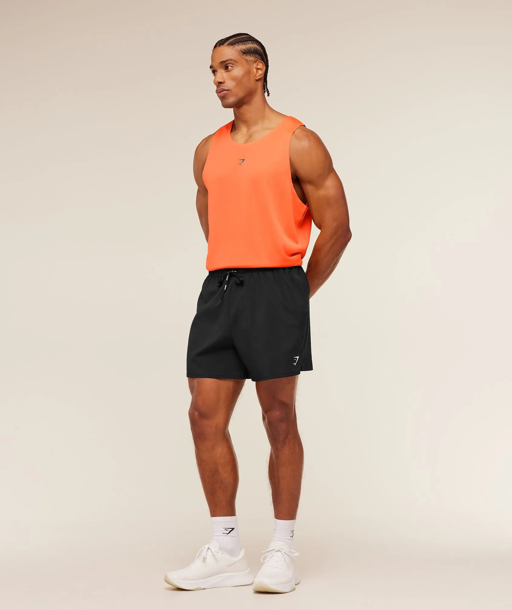Gymshark Hybrid Engineered Jacquard Tank - Dayglow Peach sold by Gymshark product image thumbnail 4