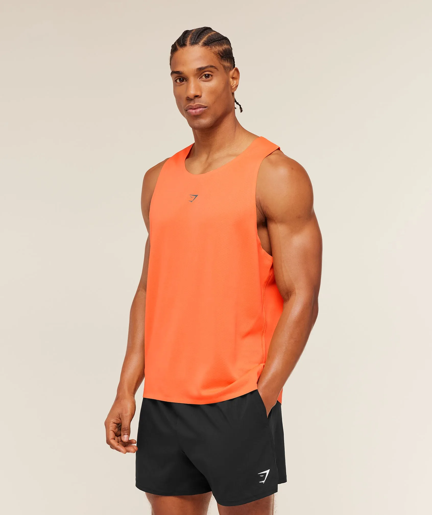 Gymshark Hybrid Engineered Jacquard Tank - Dayglow Peach sold by Gymshark product image thumbnail 3
