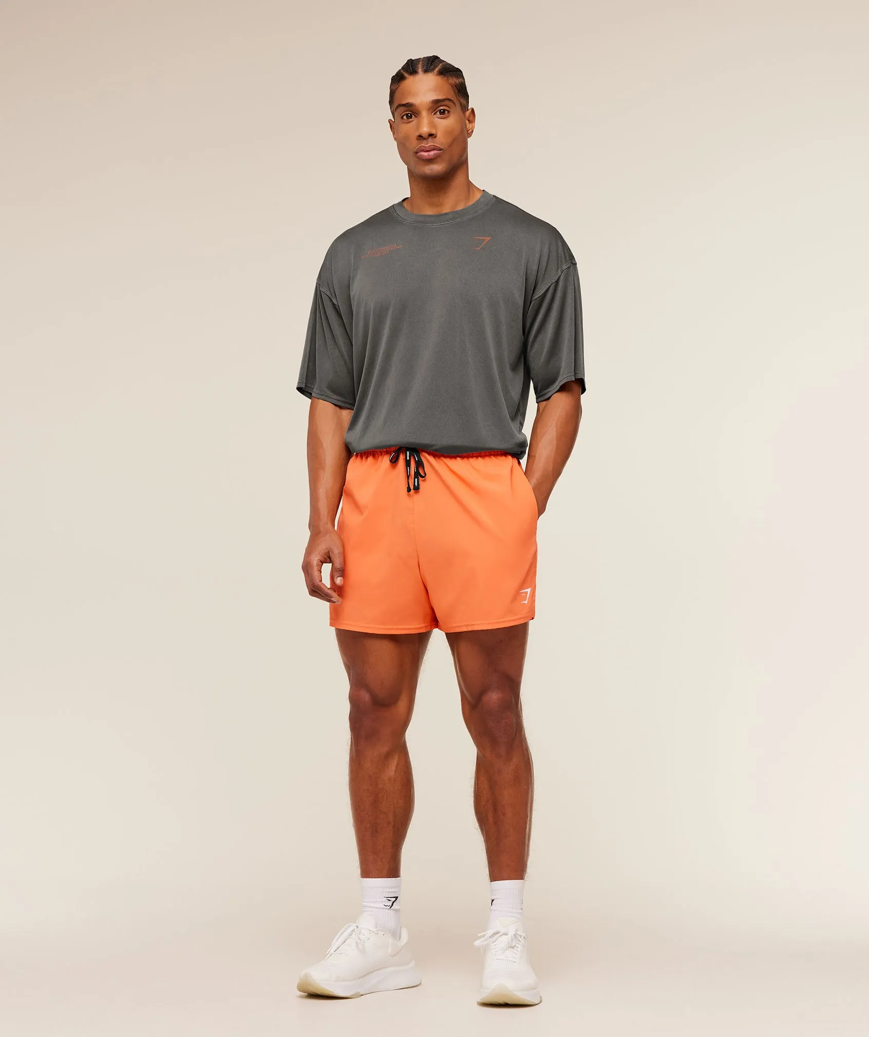 Gymshark Conditioning Club Washed T-Shirt - Black/Dayglow Peach/Wash sold by Gymshark product image thumbnail 5