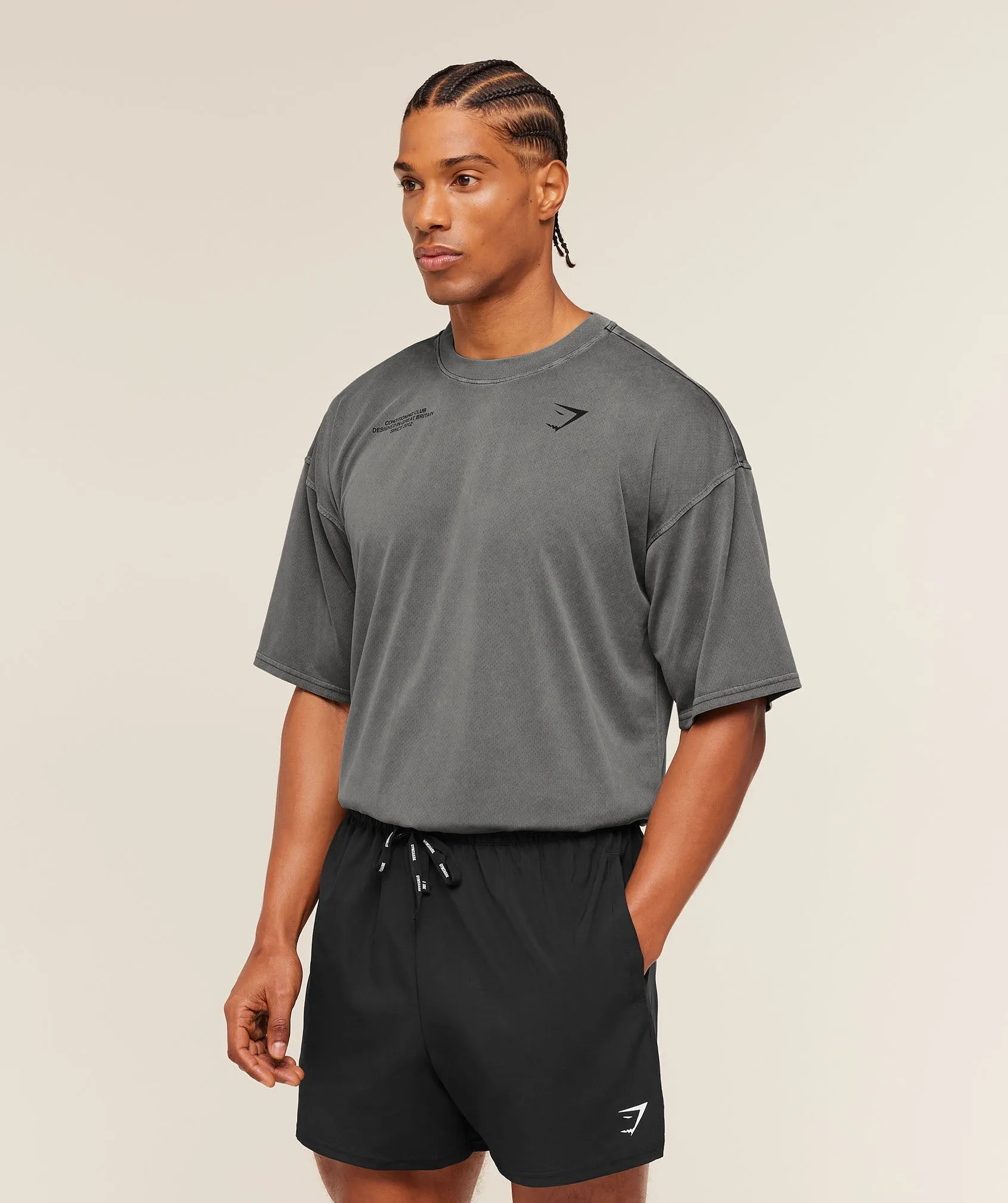 Gymshark Conditioning Club Washed T-Shirt - Black/Wash sold by Gymshark product image thumbnail 4