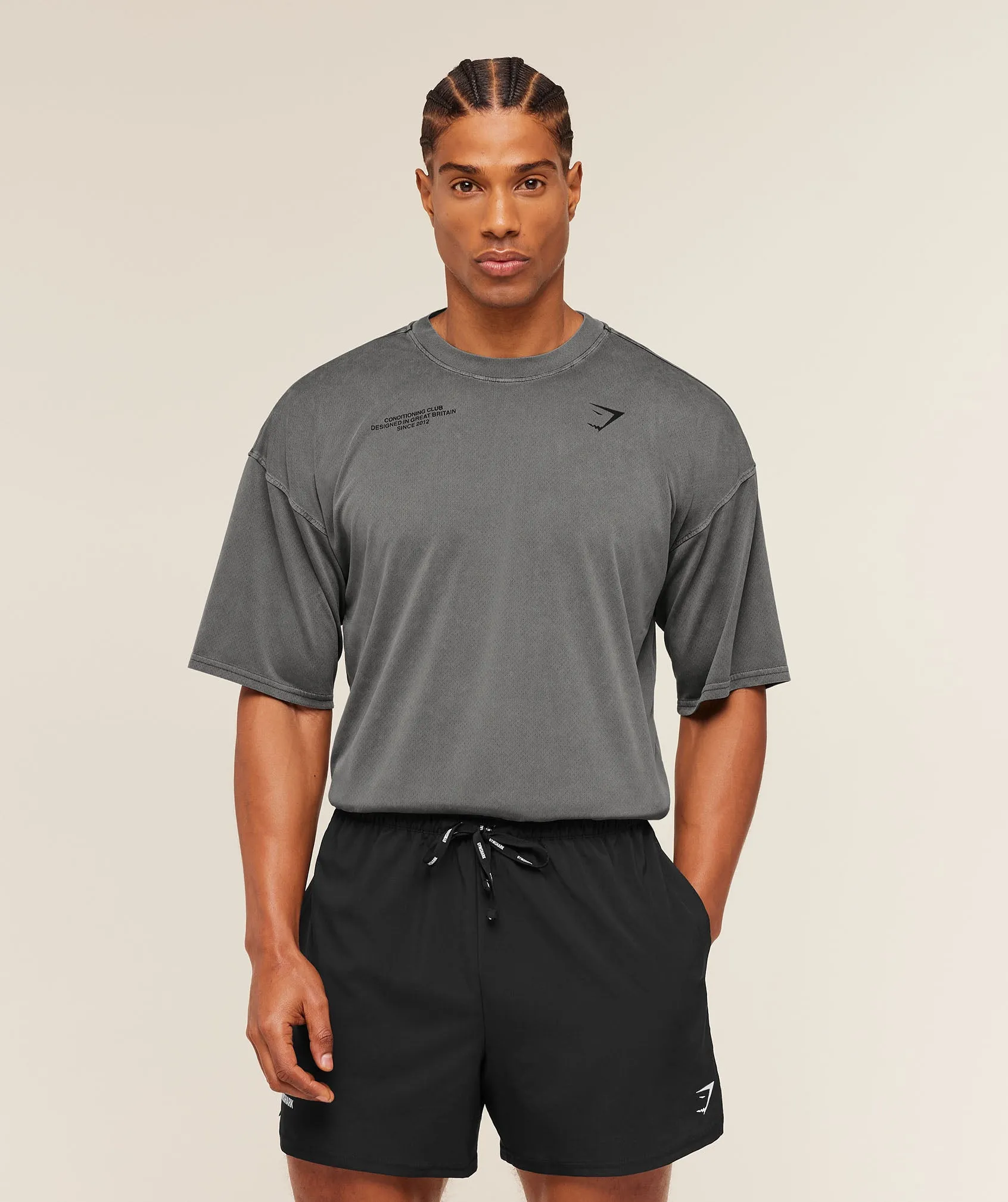 Gymshark Conditioning Club Washed T-Shirt - Black/Wash sold by Gymshark product image thumbnail 3