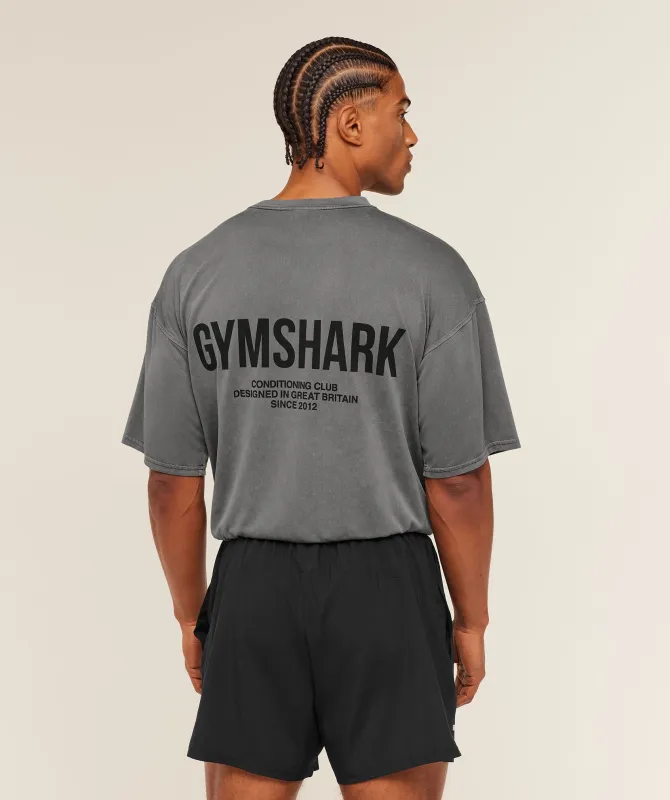 Gymshark Conditioning Club Washed T-Shirt - Black/Wash made by Gymshark
