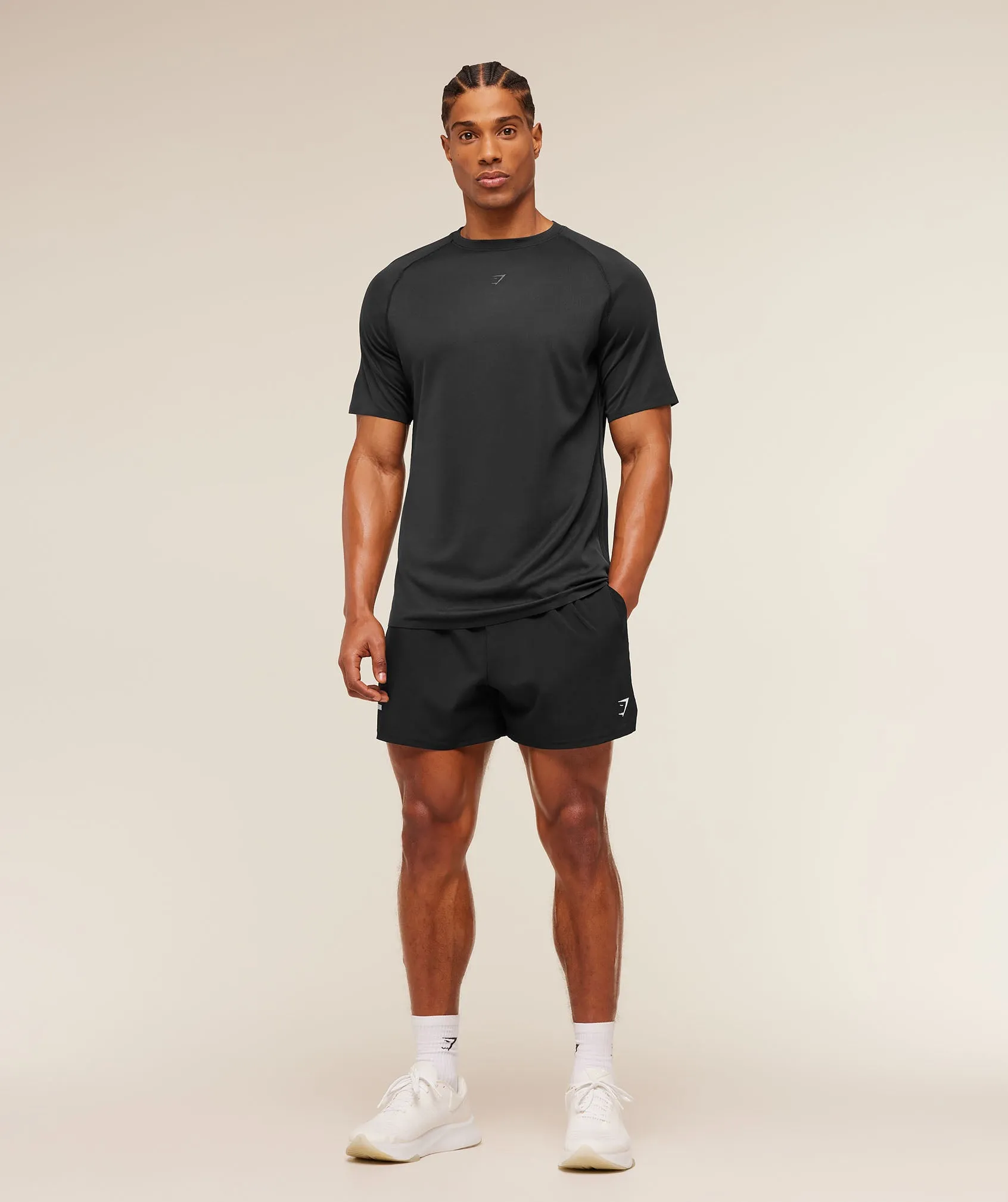 Gymshark Hybrid Engineered Jacquard T-Shirt - Black sold by Gymshark product image thumbnail 5