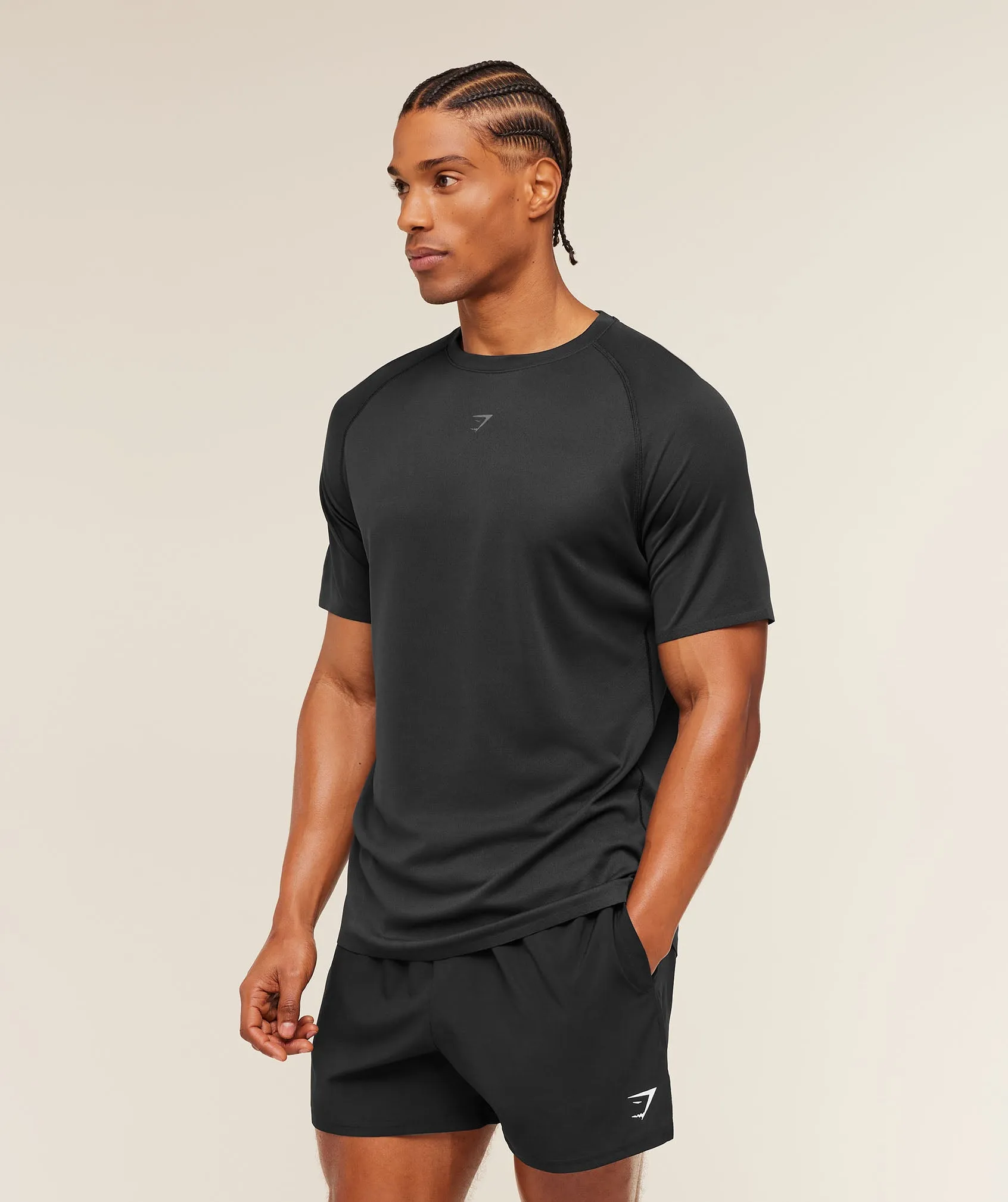 Gymshark Hybrid Engineered Jacquard T-Shirt - Black sold by Gymshark product image thumbnail 4