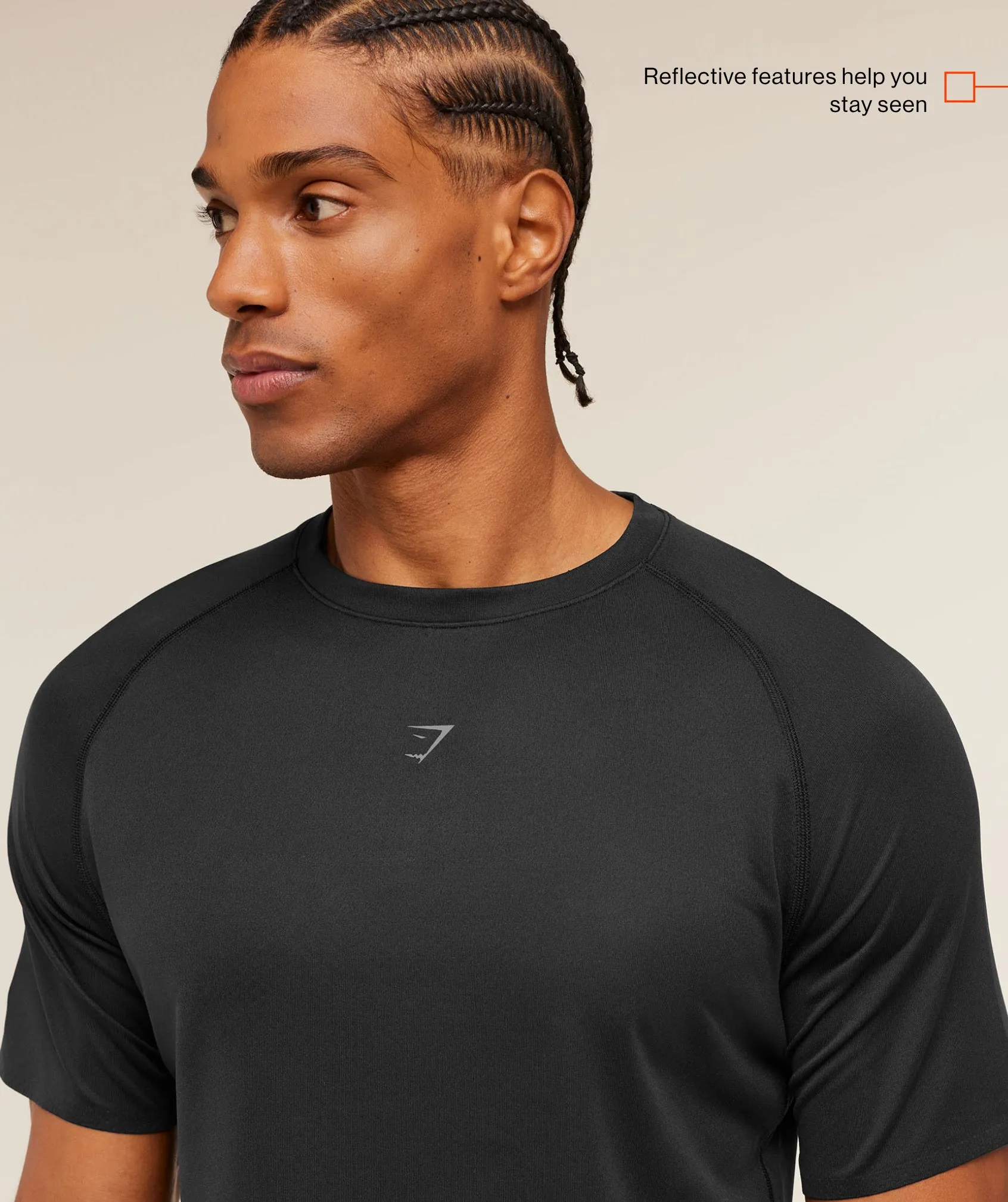 Gymshark Hybrid Engineered Jacquard T-Shirt - Black sold by Gymshark product image thumbnail 2