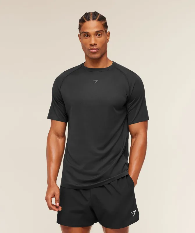 Gymshark Hybrid Engineered Jacquard T-Shirt - Black made by Gymshark