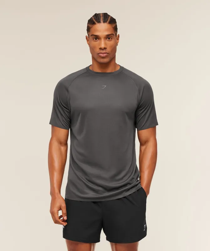 Gymshark Hybrid Engineered Jacquard T-Shirt - Onyx Grey made by Gymshark