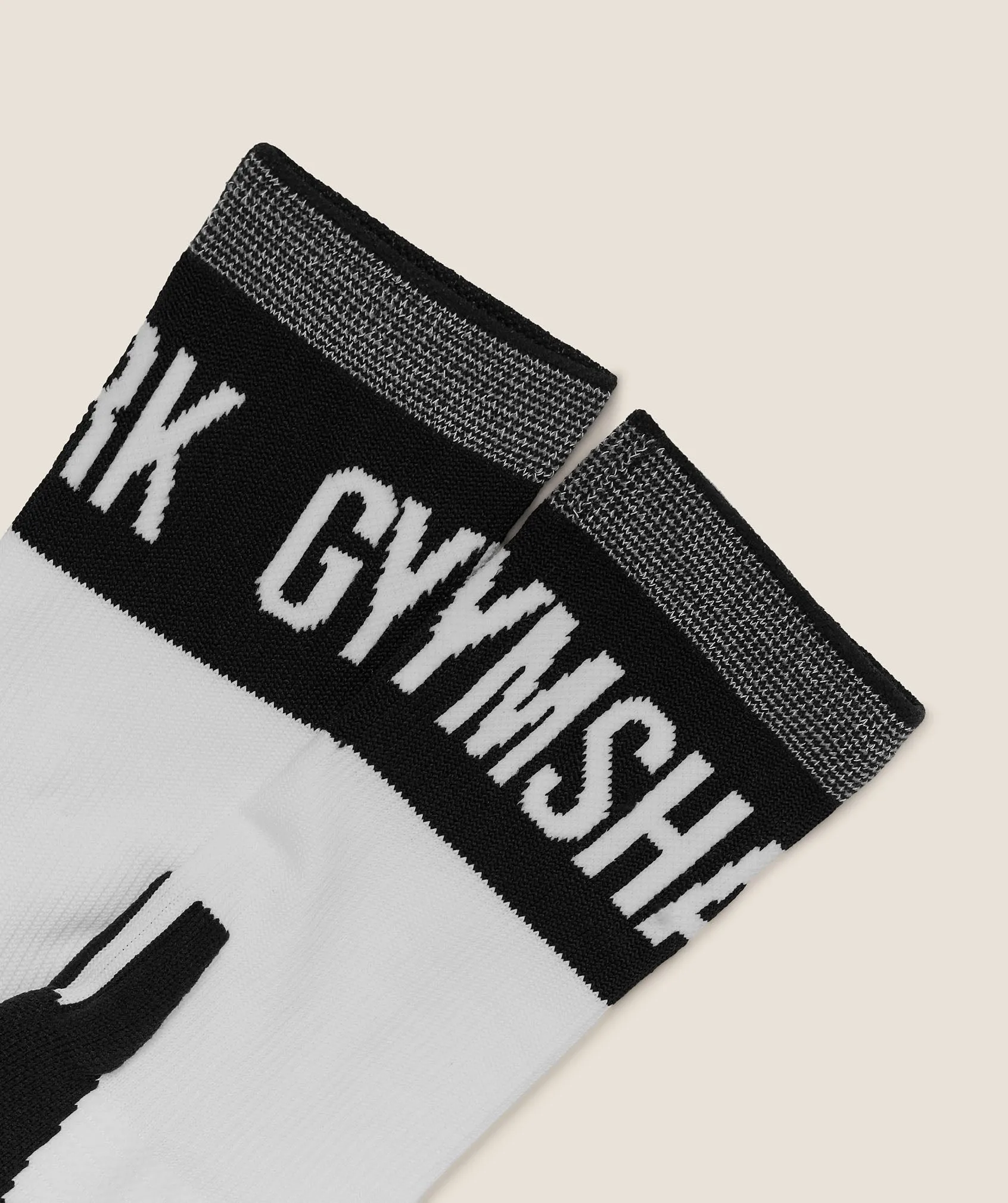 Gymshark Hybrid Training Grip Socks Single - White/Black sold by Gymshark product image thumbnail 3