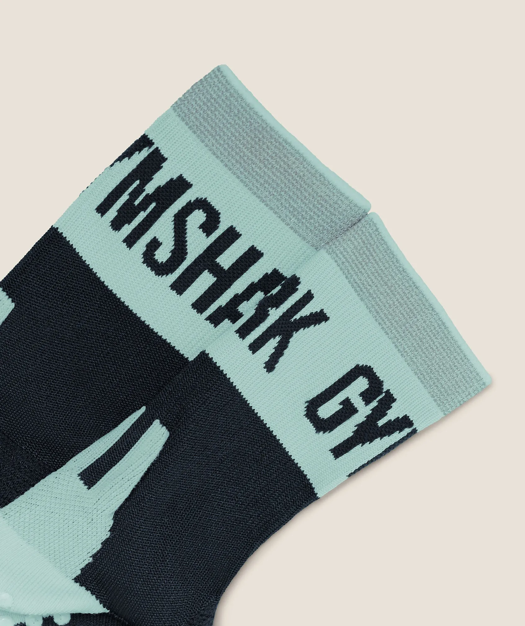 Gymshark Hybrid Training Grip Socks Single - Black/Pop Turquoise sold by Gymshark product image thumbnail 3