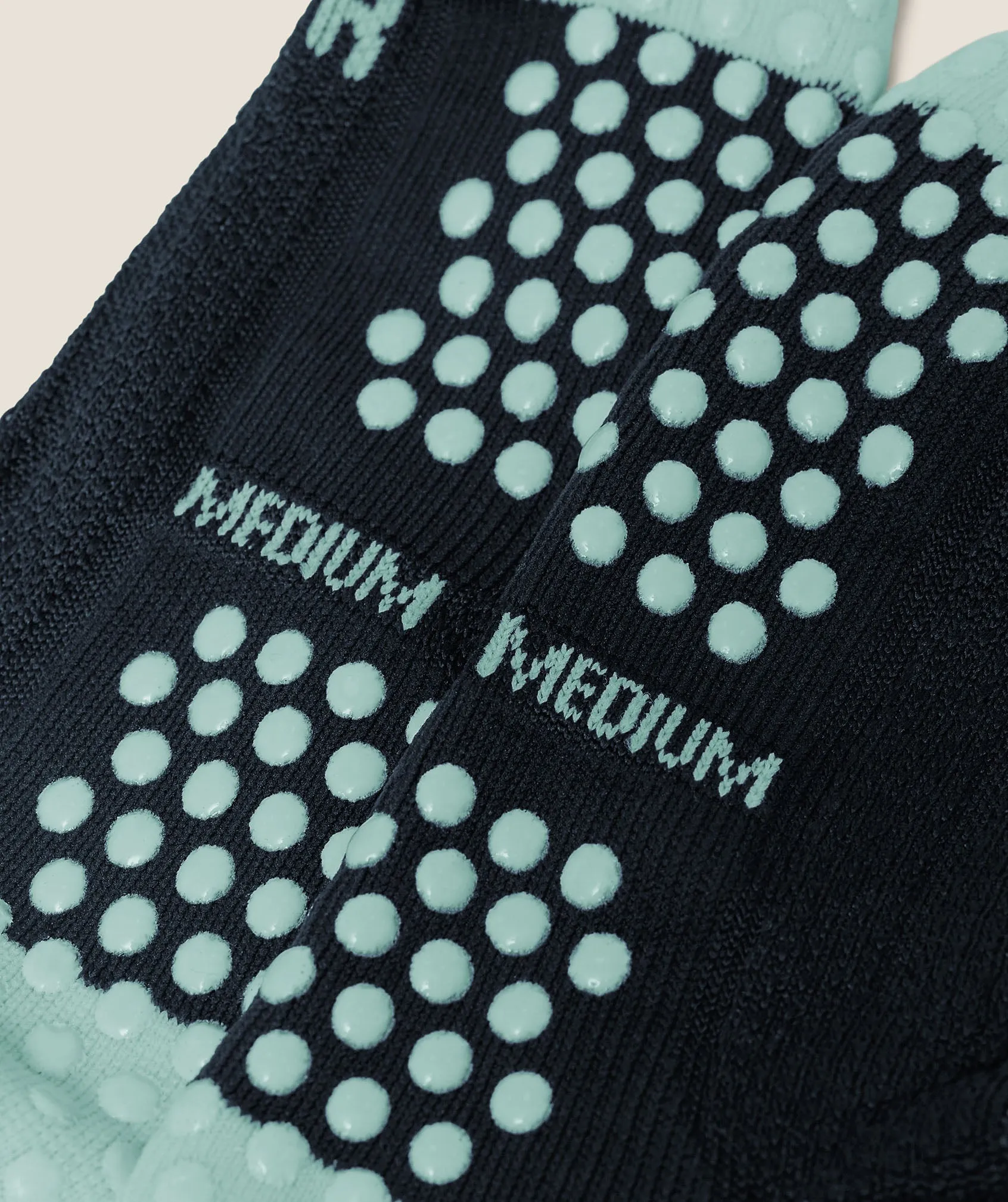 Gymshark Hybrid Training Grip Socks Single - Black/Pop Turquoise sold by Gymshark product image thumbnail 4