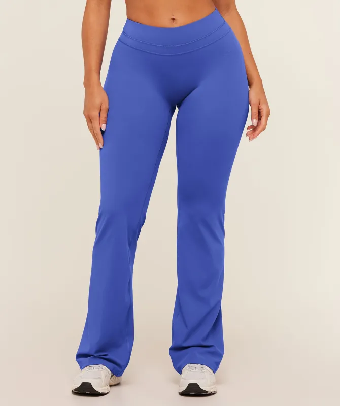 Gymshark Whitney Mid-High Rise Flared Leggings - Force Blue made by Gymshark