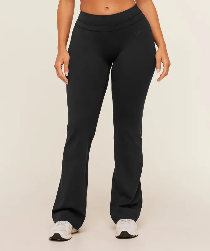 Gymshark Whitney Mid-High Rise Flared Leggings - Black made by Gymshark