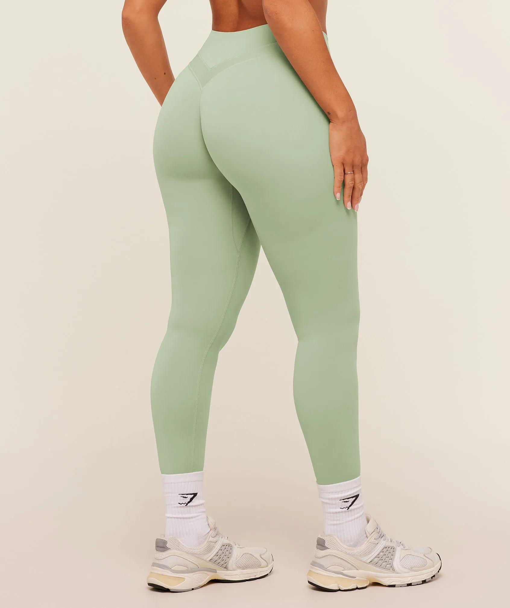 Gymshark Whitney Mid-High Rise Legging - Haze Green sold by Gymshark product image thumbnail 3