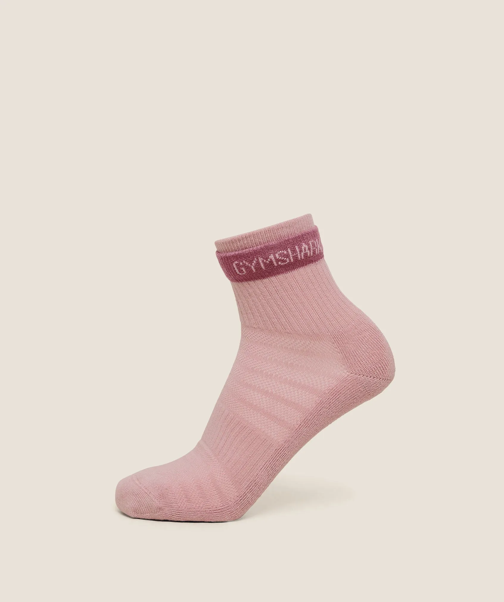 Gymshark Double Cuffed Socks Single - Light Pink sold by Gymshark