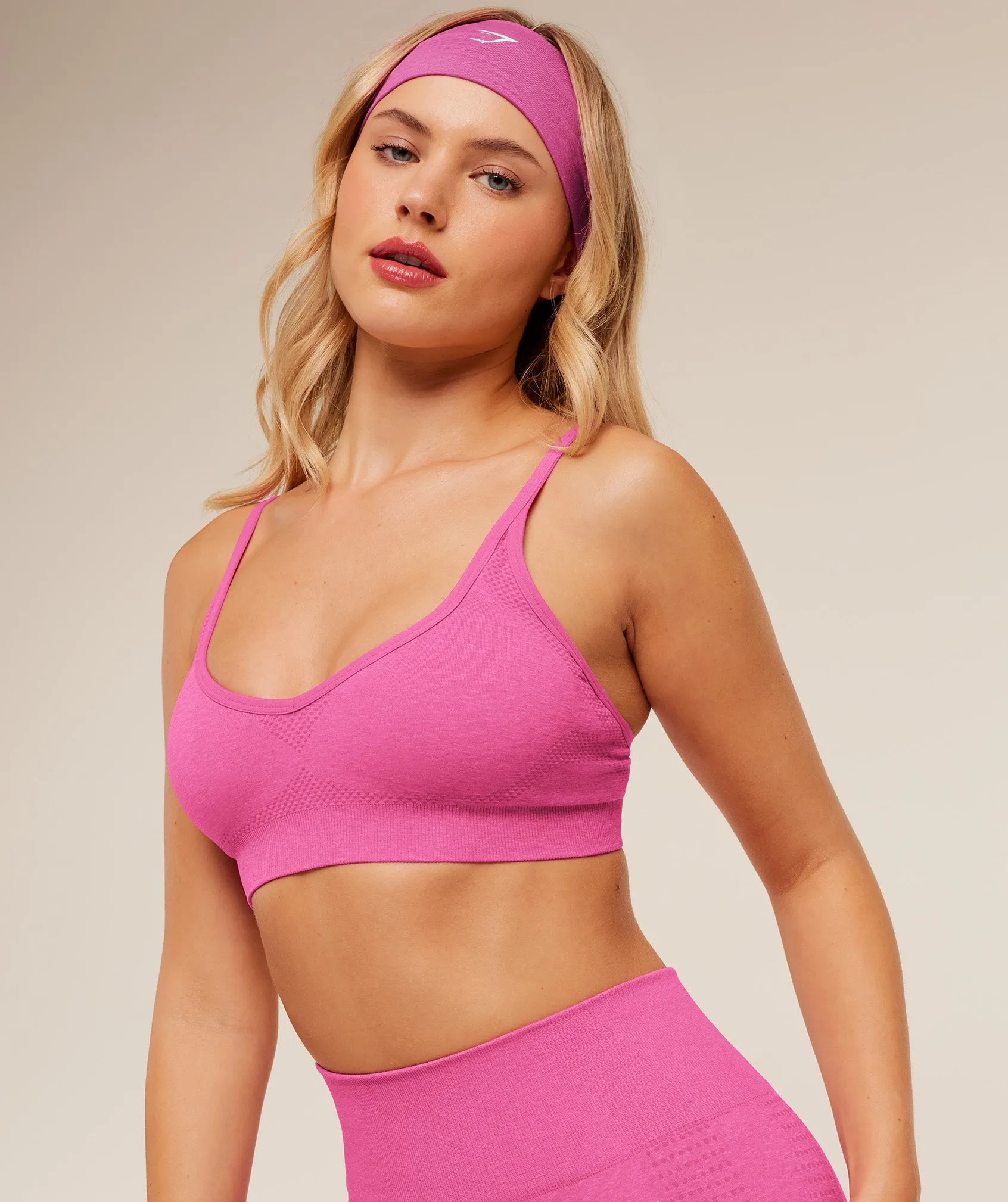 Gymshark Vital Sports Bra - Super-Set Pink/Marl sold by Gymshark product image thumbnail 5