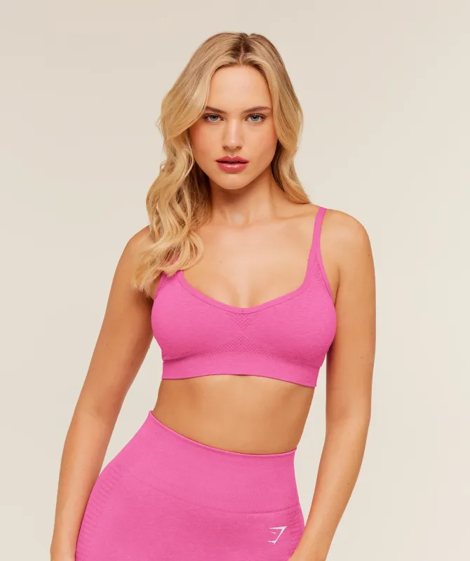 Gymshark Vital Sports Bra - Super-Set Pink/Marl made by Gymshark