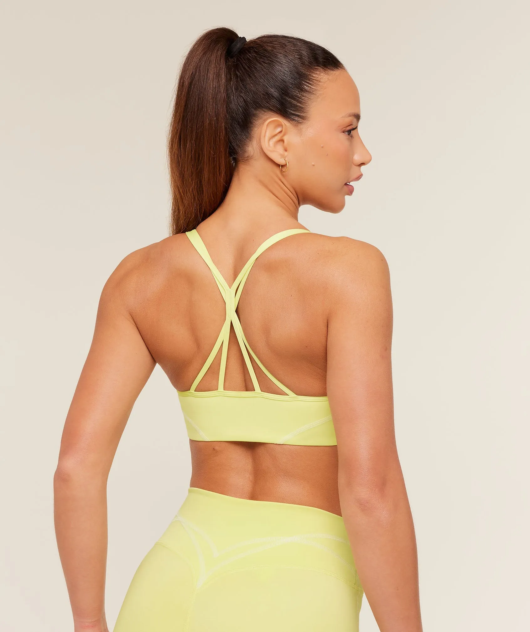 Gymshark Volt Light Support Sports Bra - Sorbet Yellow/White sold by Gymshark product image thumbnail 2