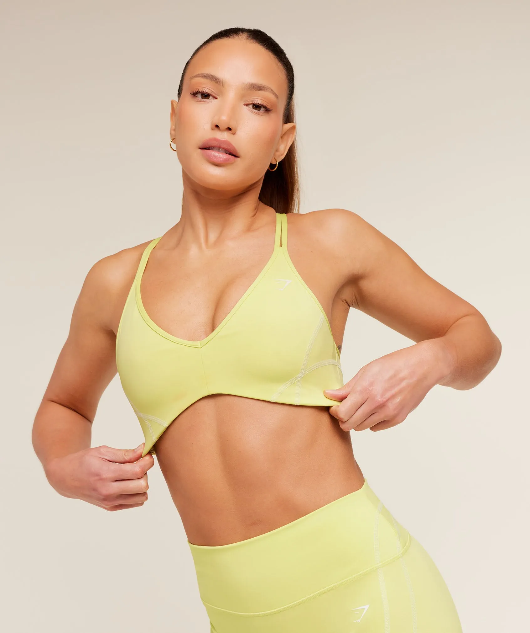 Gymshark Volt Light Support Sports Bra - Sorbet Yellow/White sold by Gymshark product image thumbnail 5