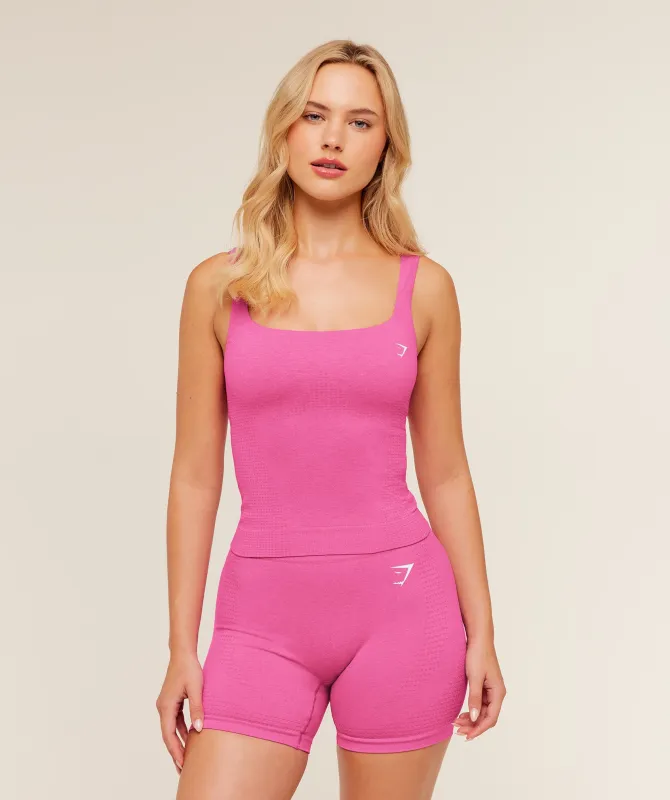Gymshark Vital Tank With Shelf - Super-Set Pink/Marl made by Gymshark
