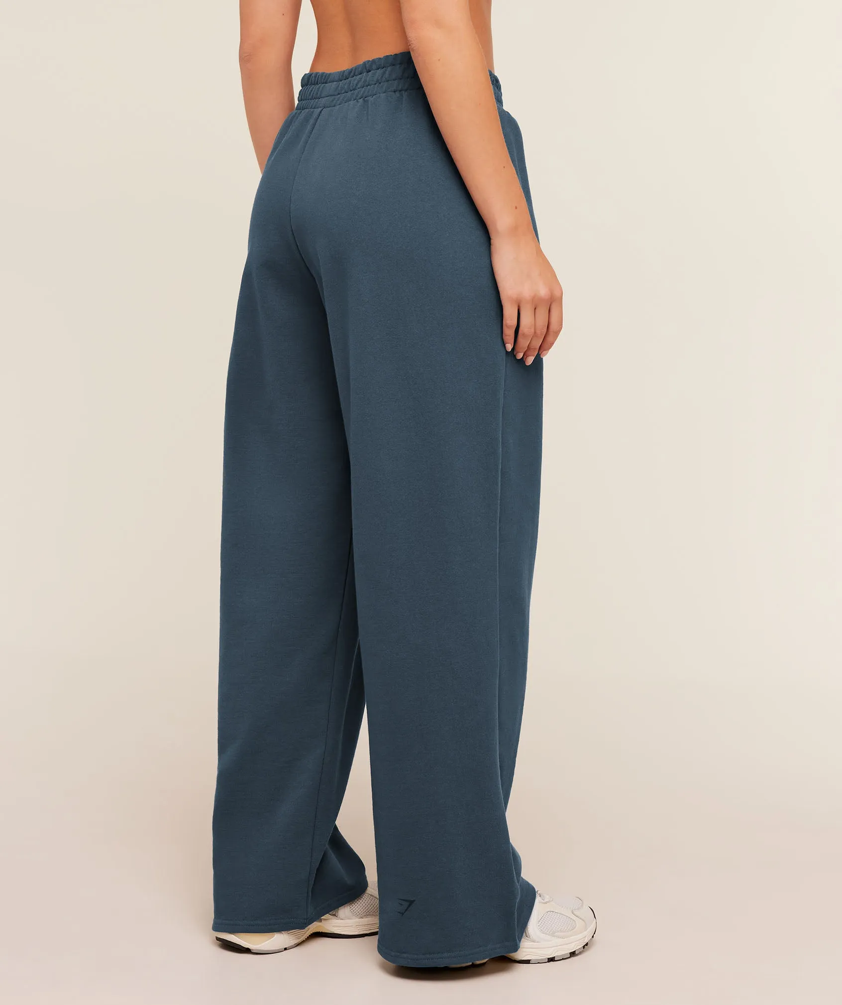 Gymshark Stacked Graphic Wide Leg Joggers - Stealth Blue sold by Gymshark product image thumbnail 2