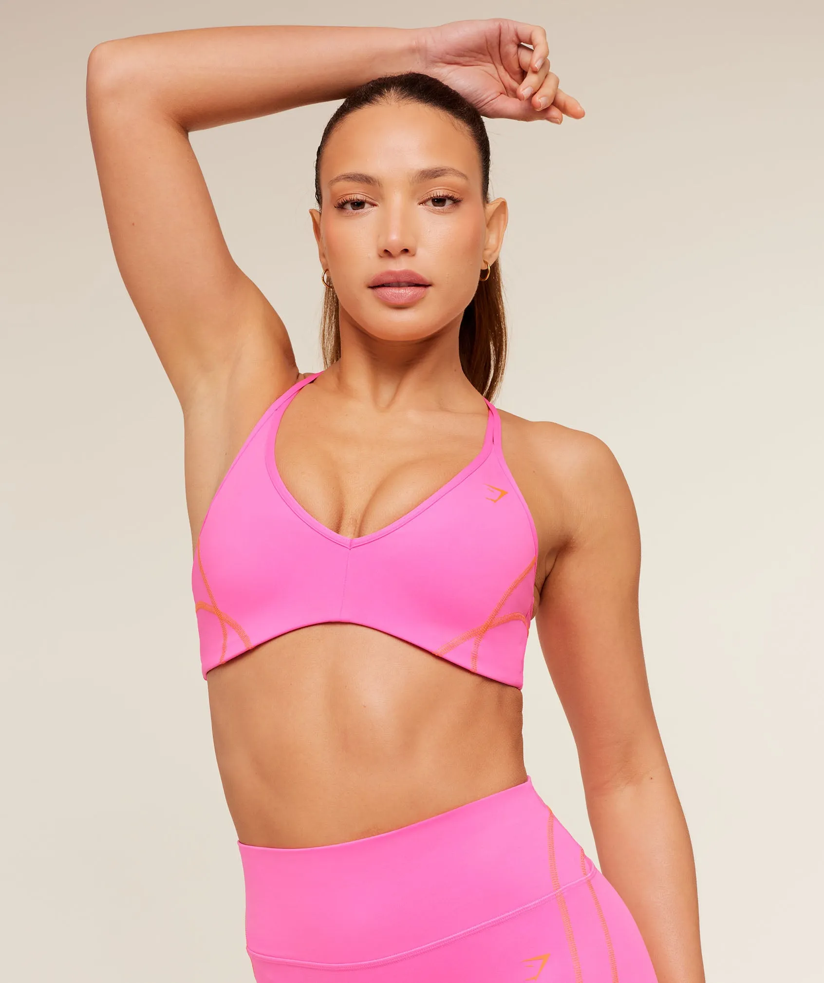 Gymshark Volt Light Support Sports Bra - Electric Pink/Dayglow Peach sold by Gymshark product image thumbnail 4