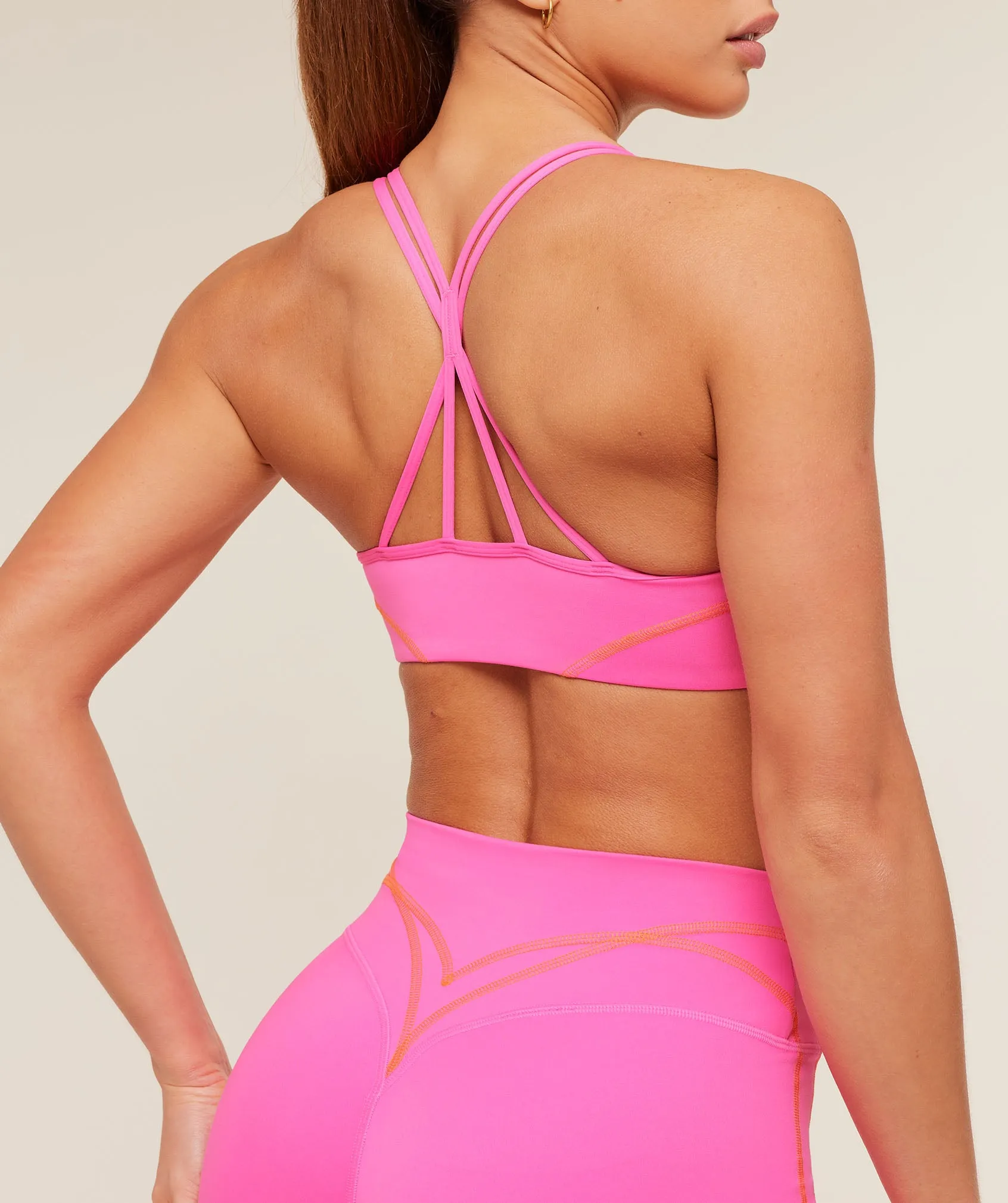 Gymshark Volt Light Support Sports Bra - Electric Pink/Dayglow Peach sold by Gymshark product image thumbnail 5