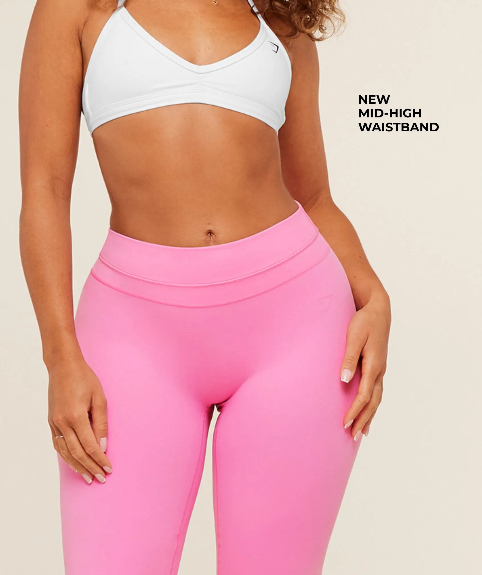 Gymshark Whitney Mid-High Rise Flared Leggings - Focus Pink sold by Gymshark product image thumbnail 2