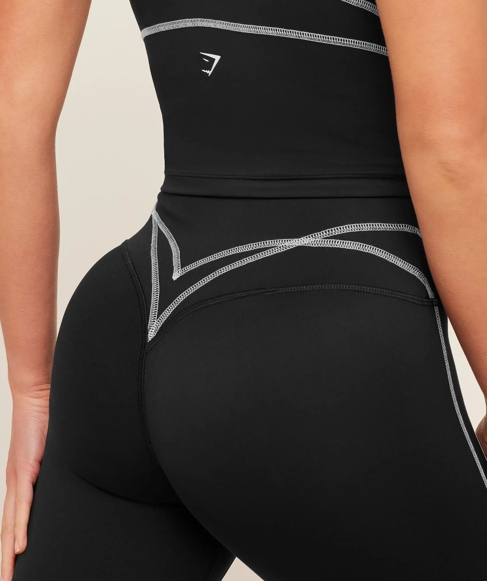 Gymshark Volt Leggings - Black/White sold by Gymshark product image thumbnail 4