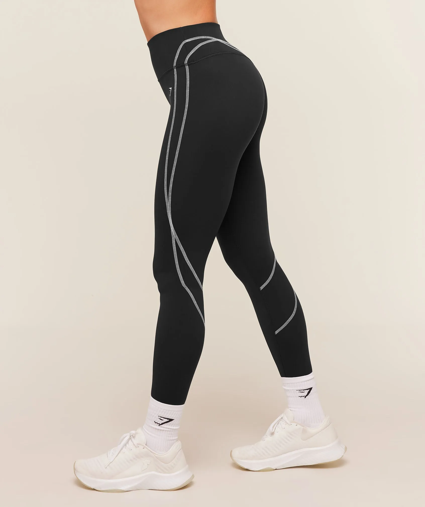 Gymshark Volt Leggings - Black/White sold by Gymshark product image thumbnail 3