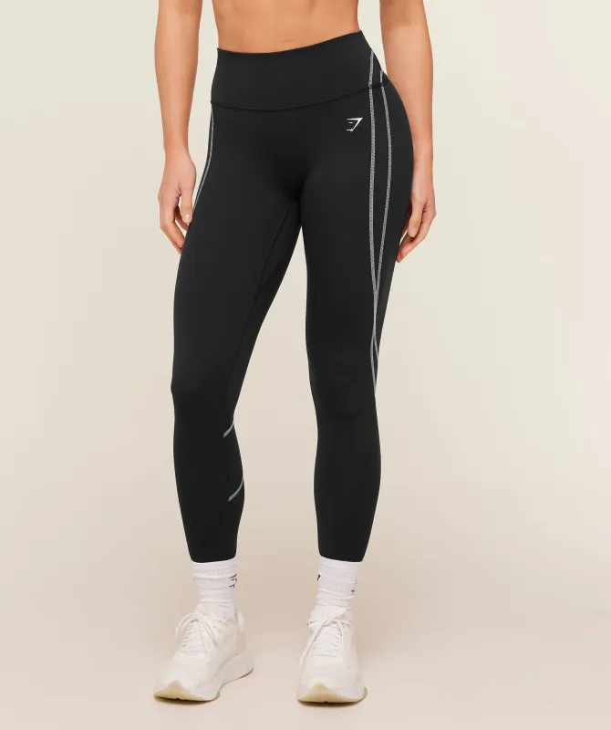 Gymshark Volt Leggings - Black/White made by Gymshark