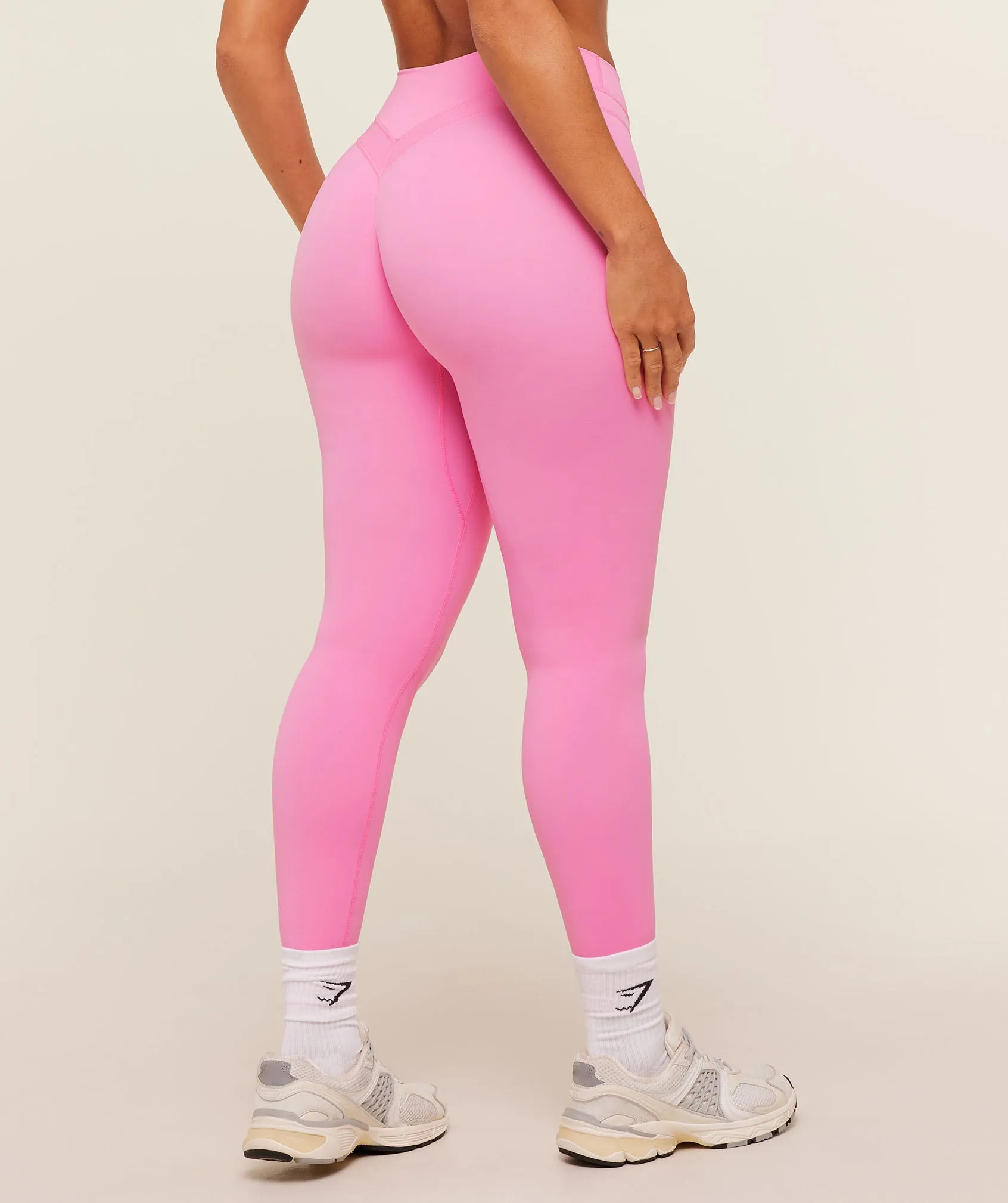 Gymshark Whitney Mid-High Rise Leggings - Focus Pink sold by Gymshark product image thumbnail 3